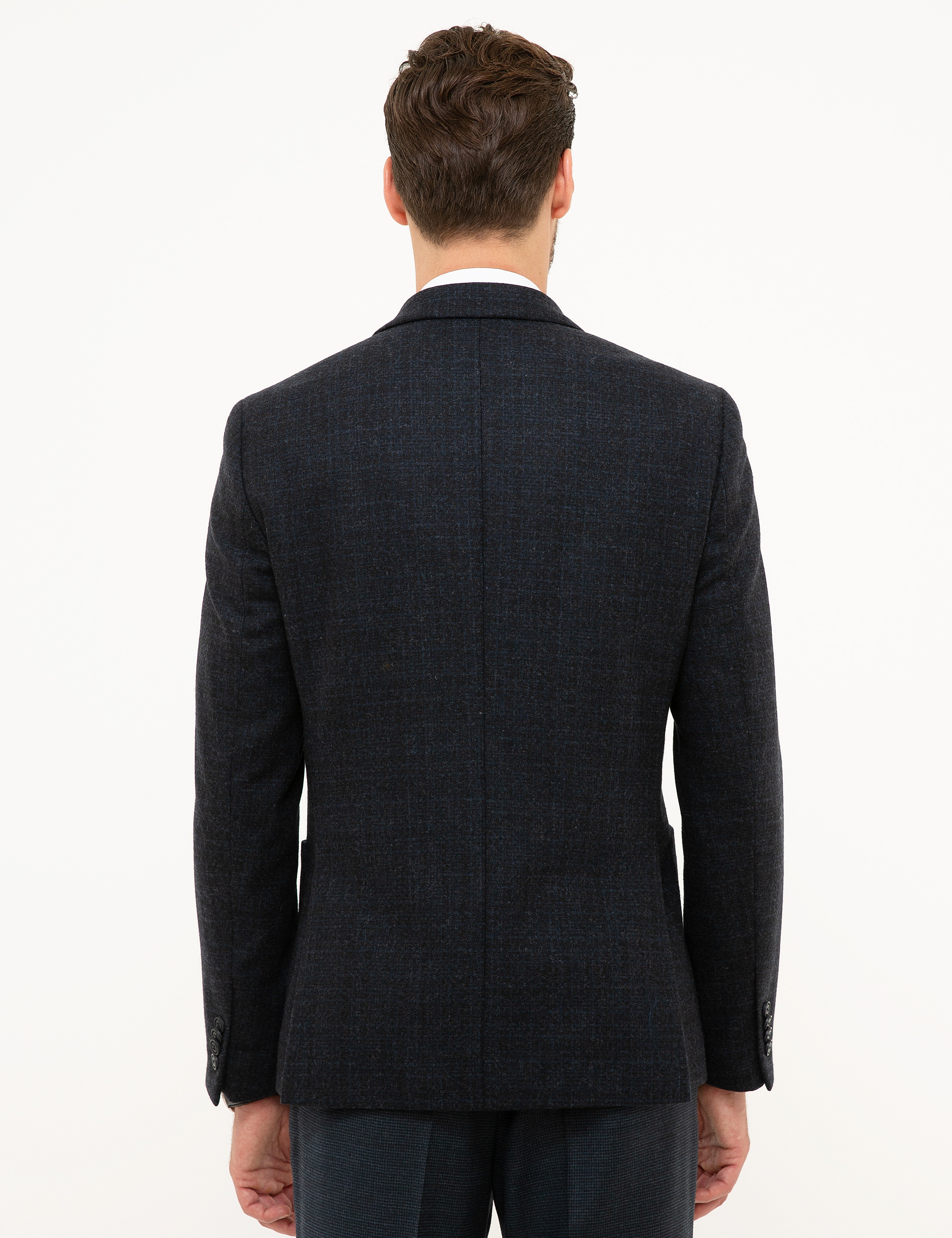Lacivert Slim Fit Ceket - Image 4