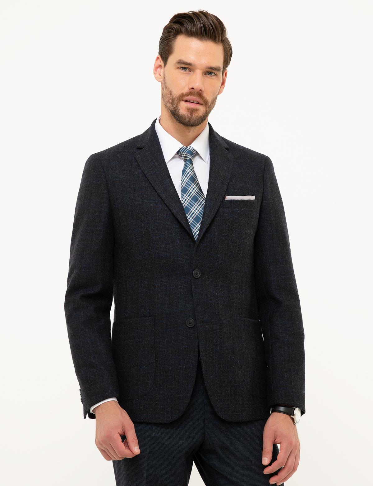 Lacivert Slim Fit Ceket - 50211375089