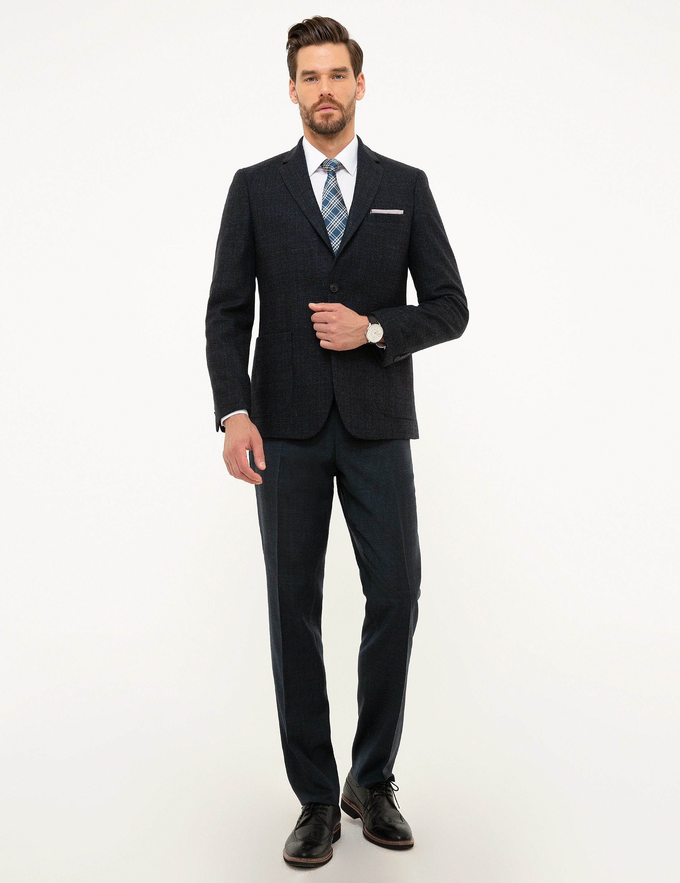 Lacivert Slim Fit Ceket - Image 6