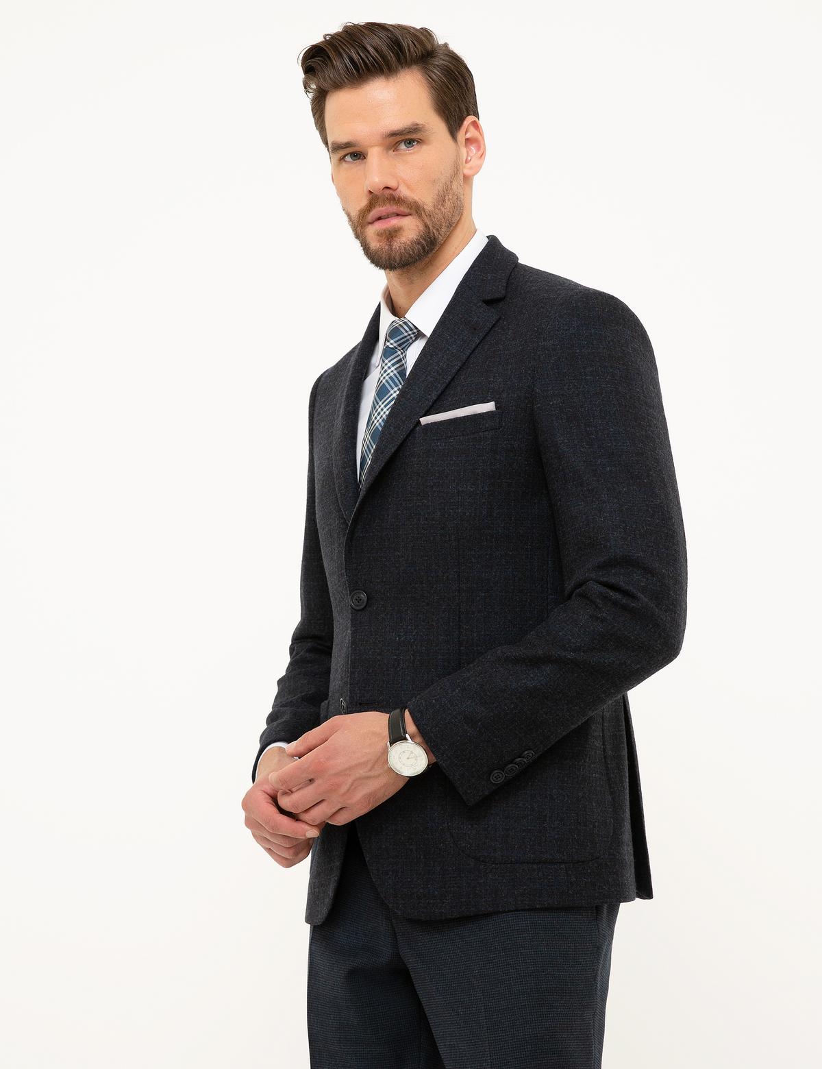 Lacivert Slim Fit Ceket - 50211375089