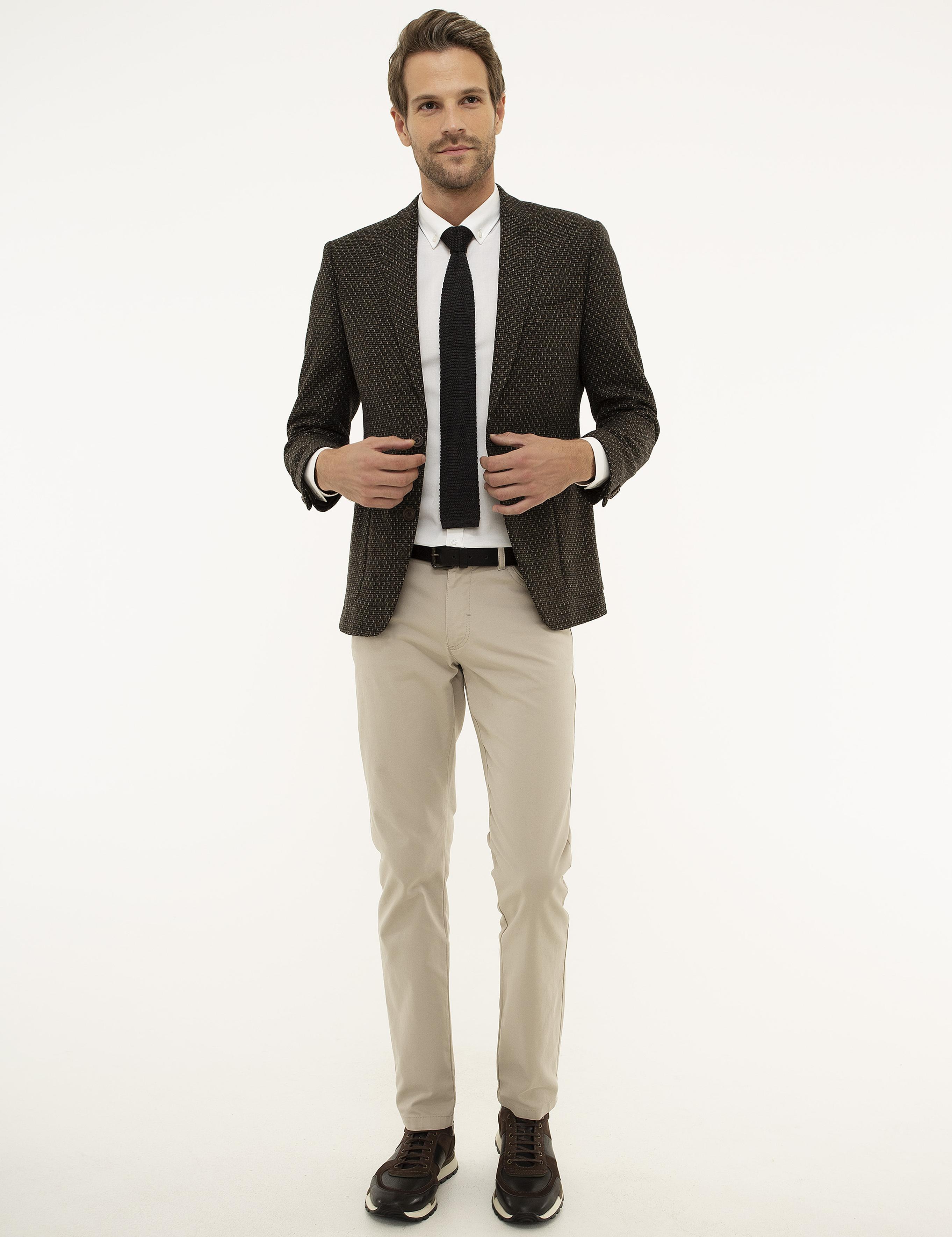 Kahverengi Ex. Slim Fit Ceket