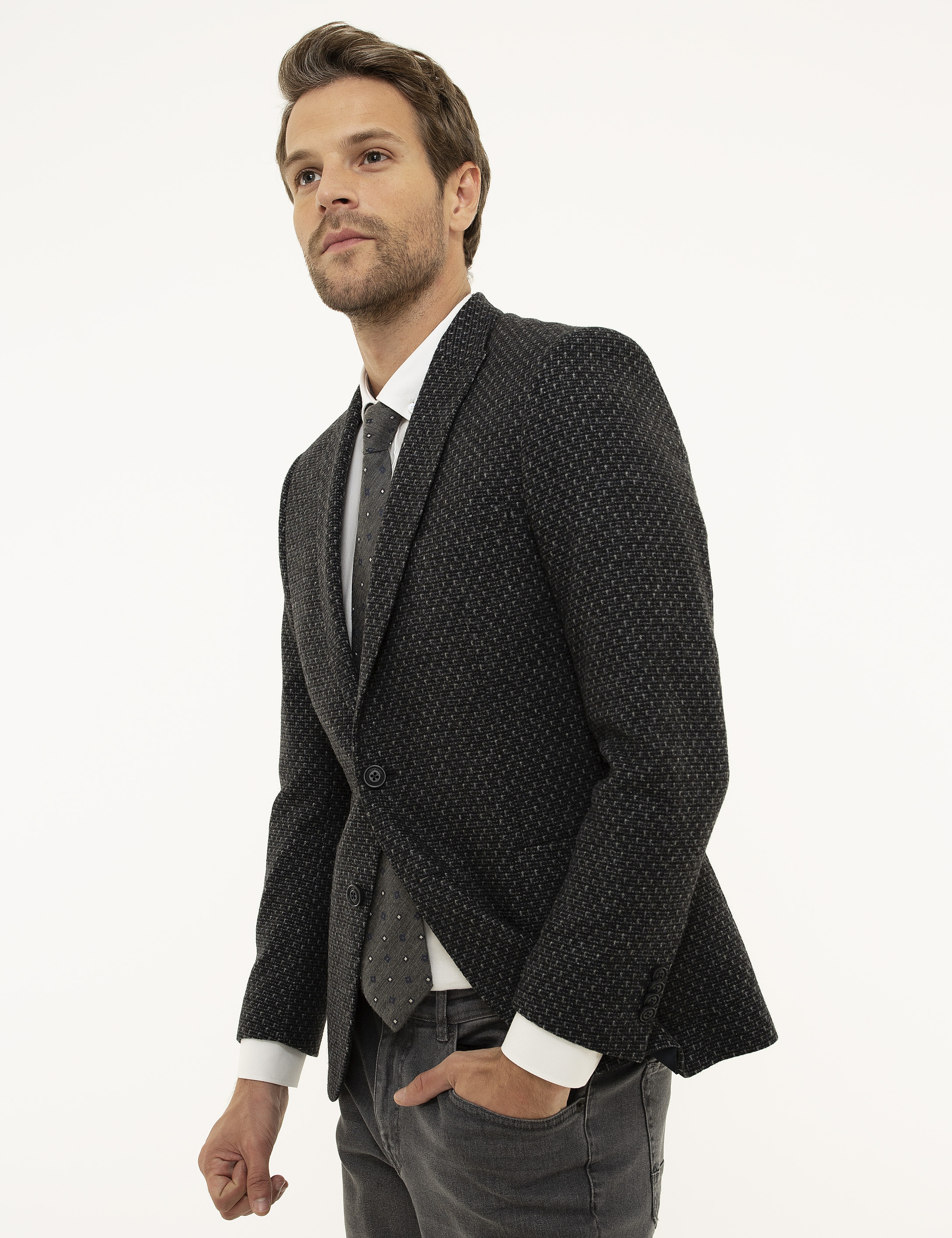 Lacivert Ex. Slim Fit Ceket - Image 3