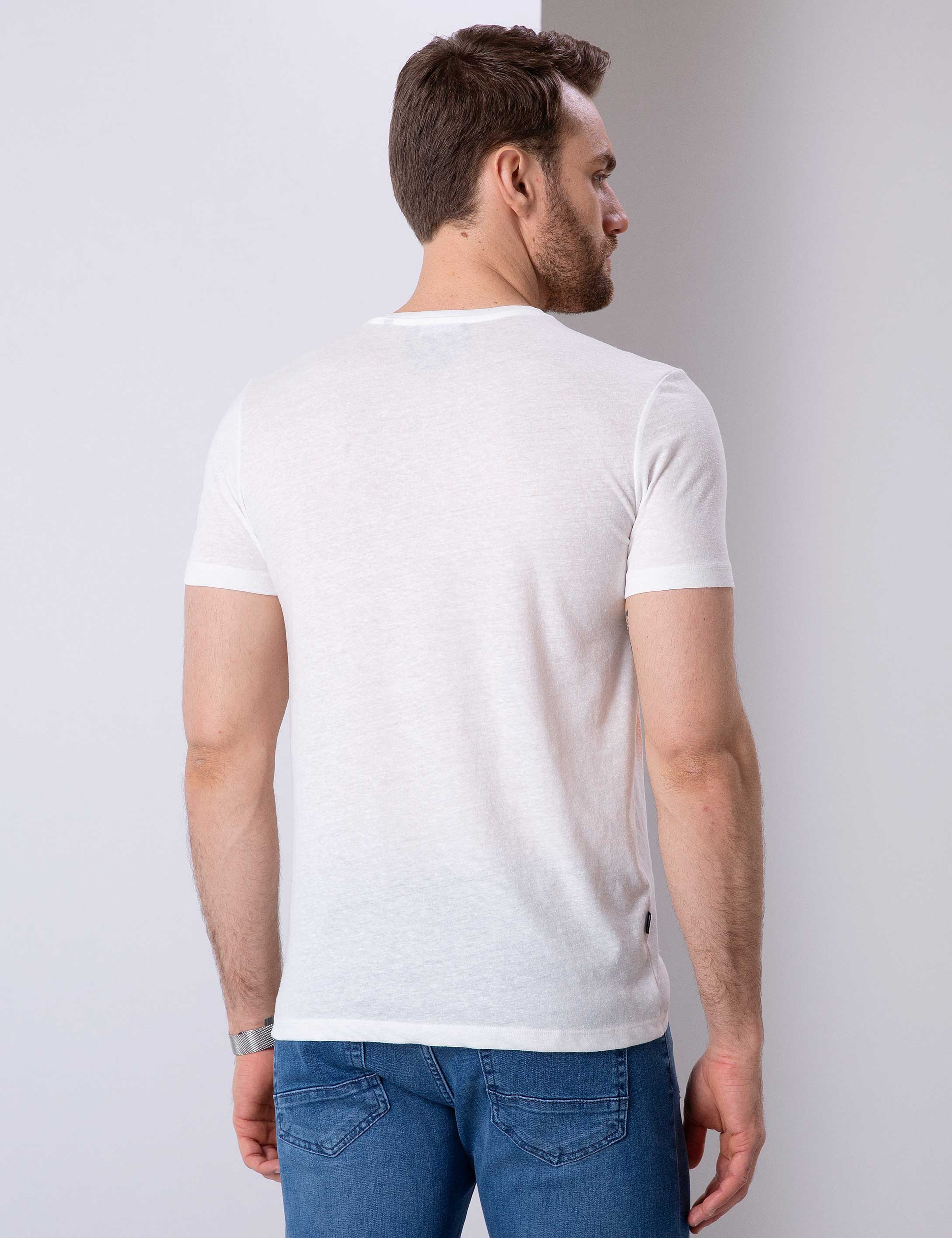 Kahverengi Slim Fit Tişört - Image 3