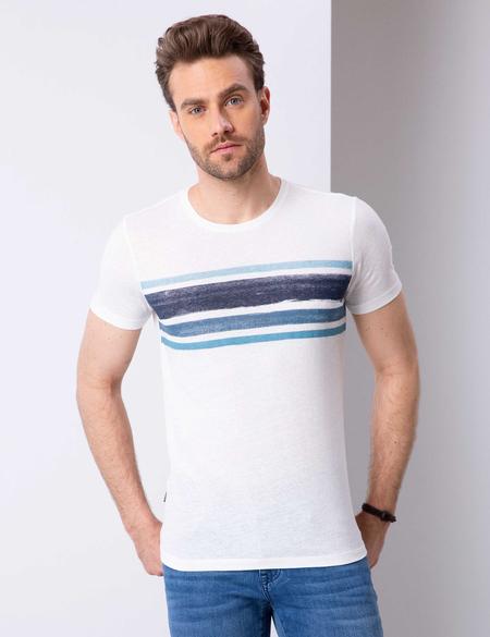 Lacivert Slim Fit Tişört - 50212310019