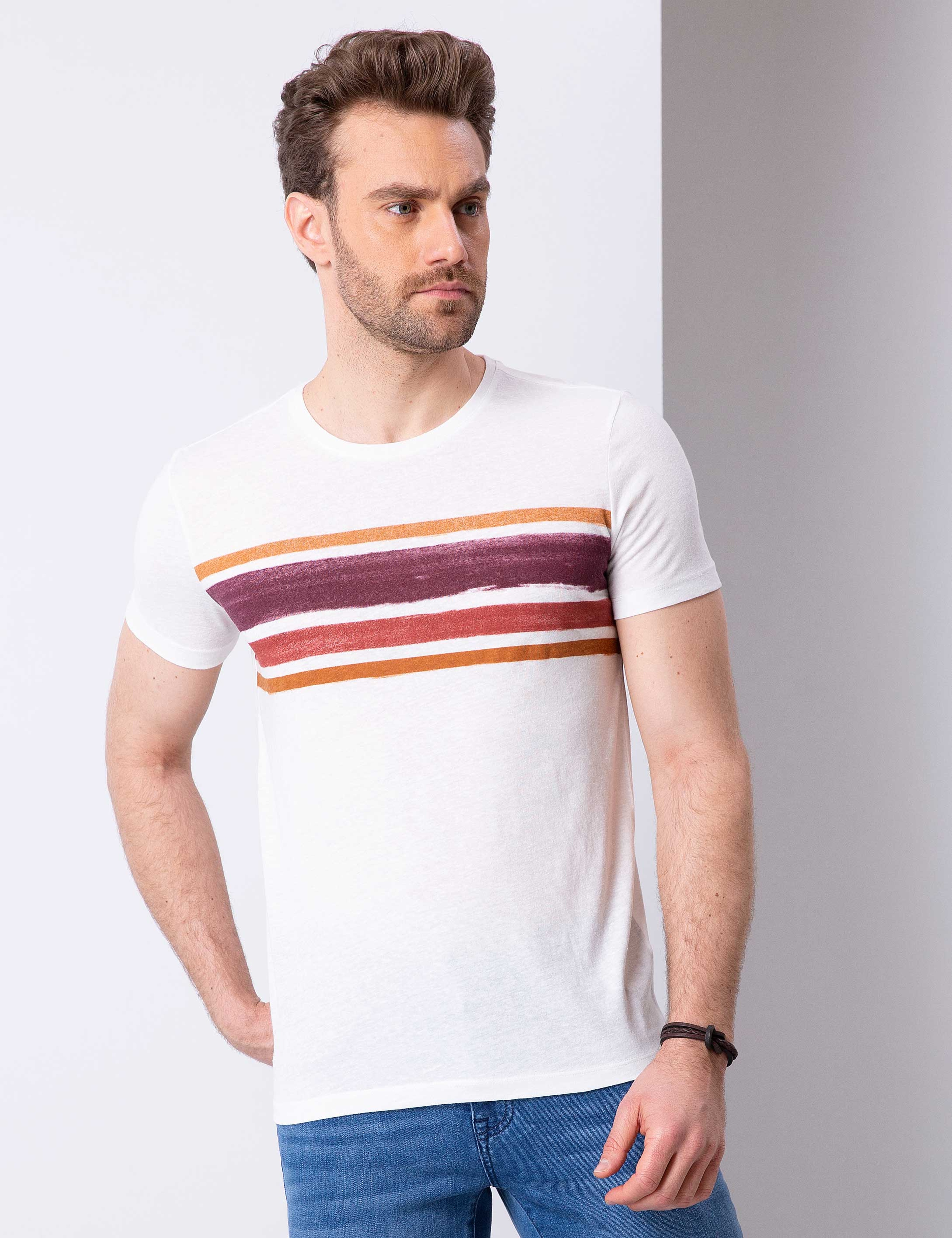 Bordo Slim Fit Tişört - Image 2