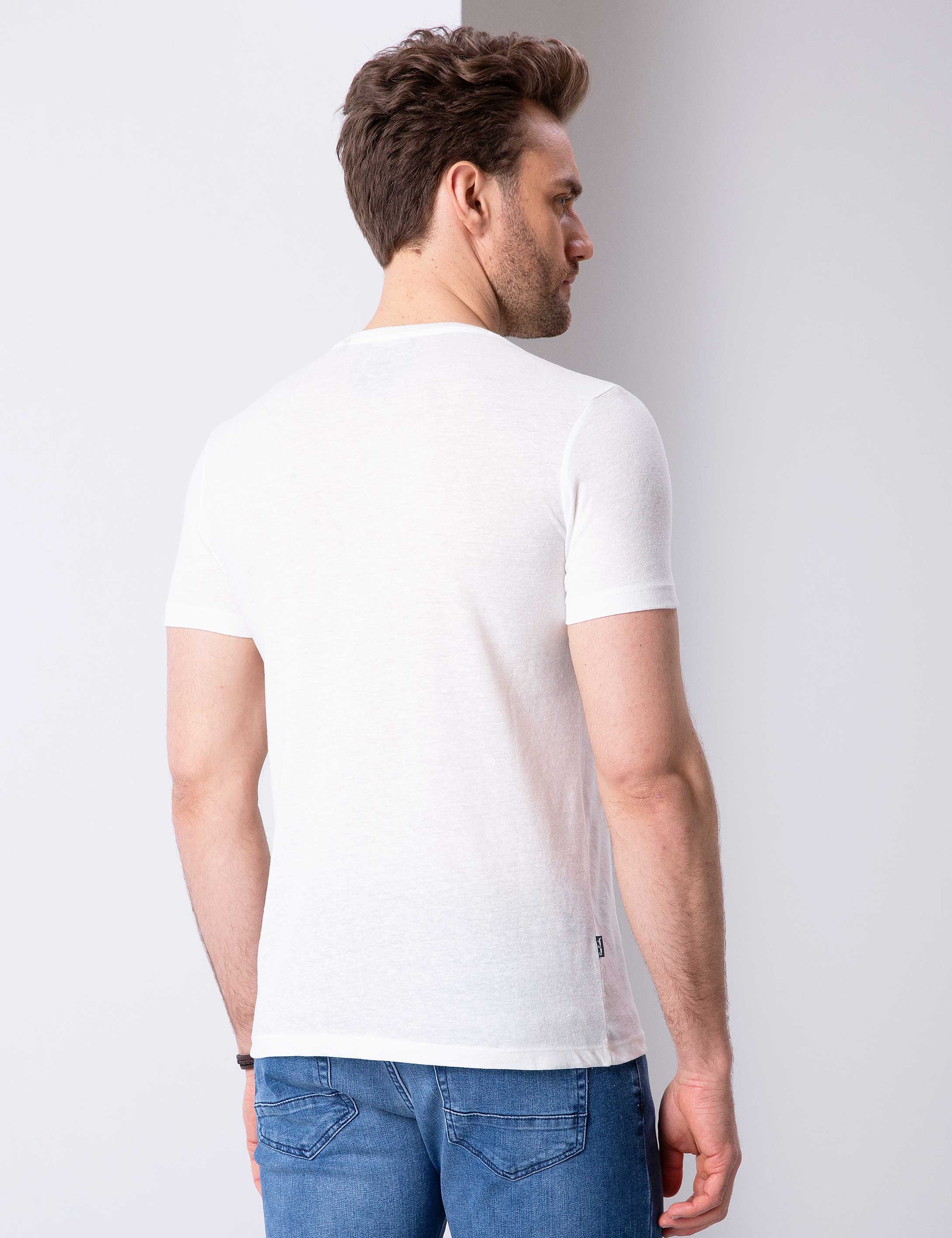 Bordo Slim Fit Tişört - Image 4