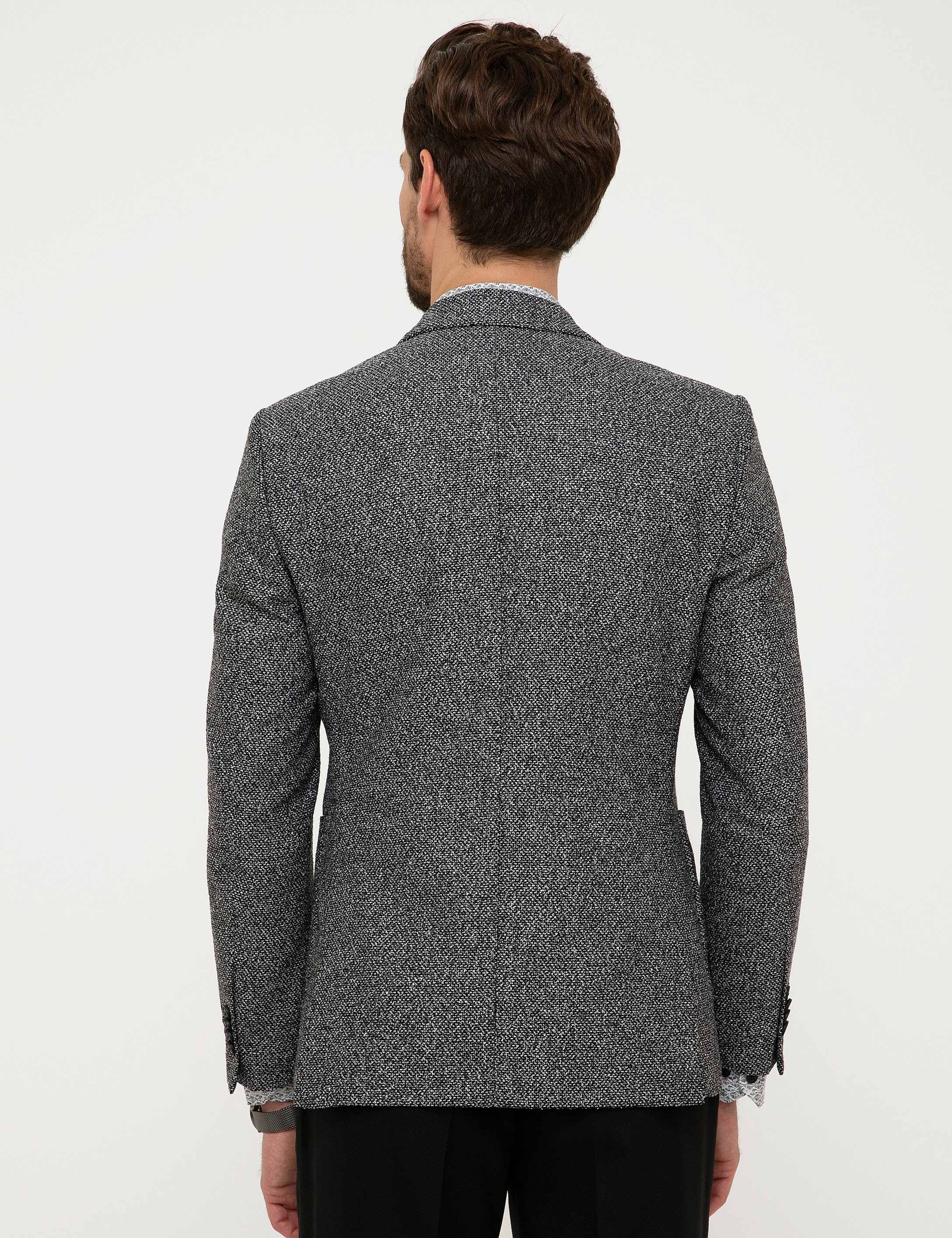 Gri Ekstra Slim Fit Ceket