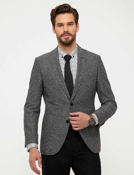 Gri Ekstra Slim Fit Ceket - 50213470080