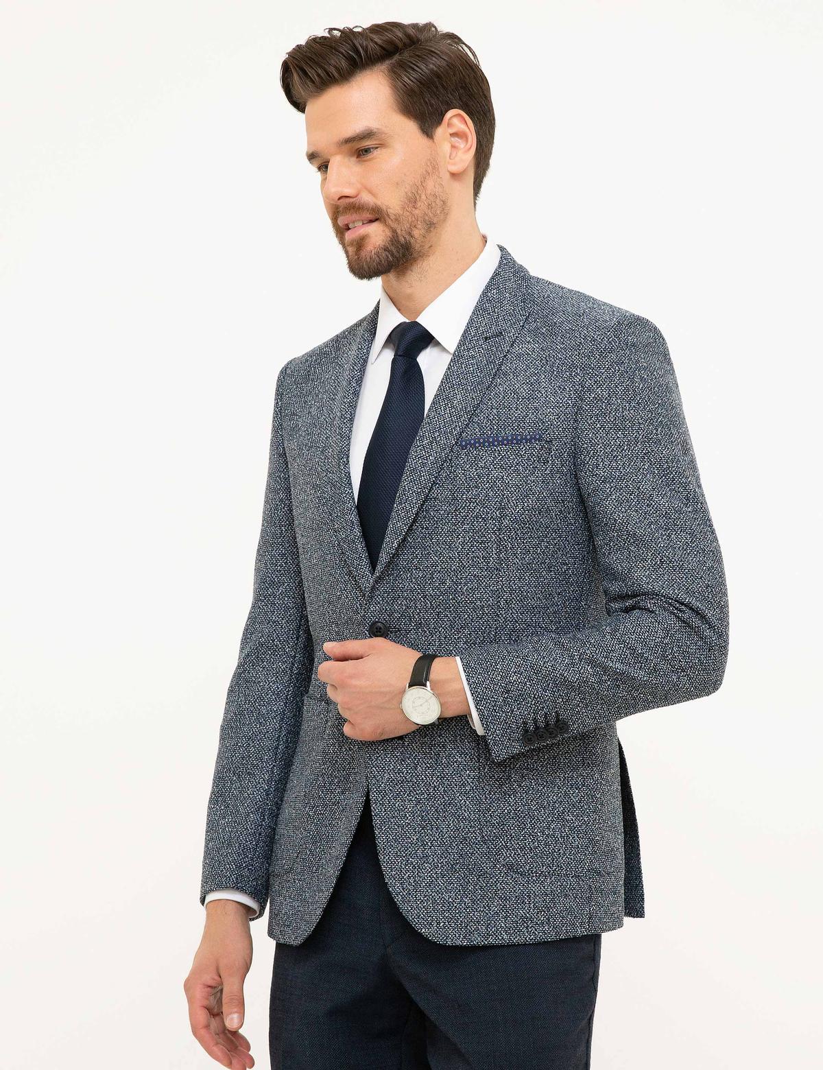 Açık Lacivert Ekstra Slim Fit Ceket - 50213470113