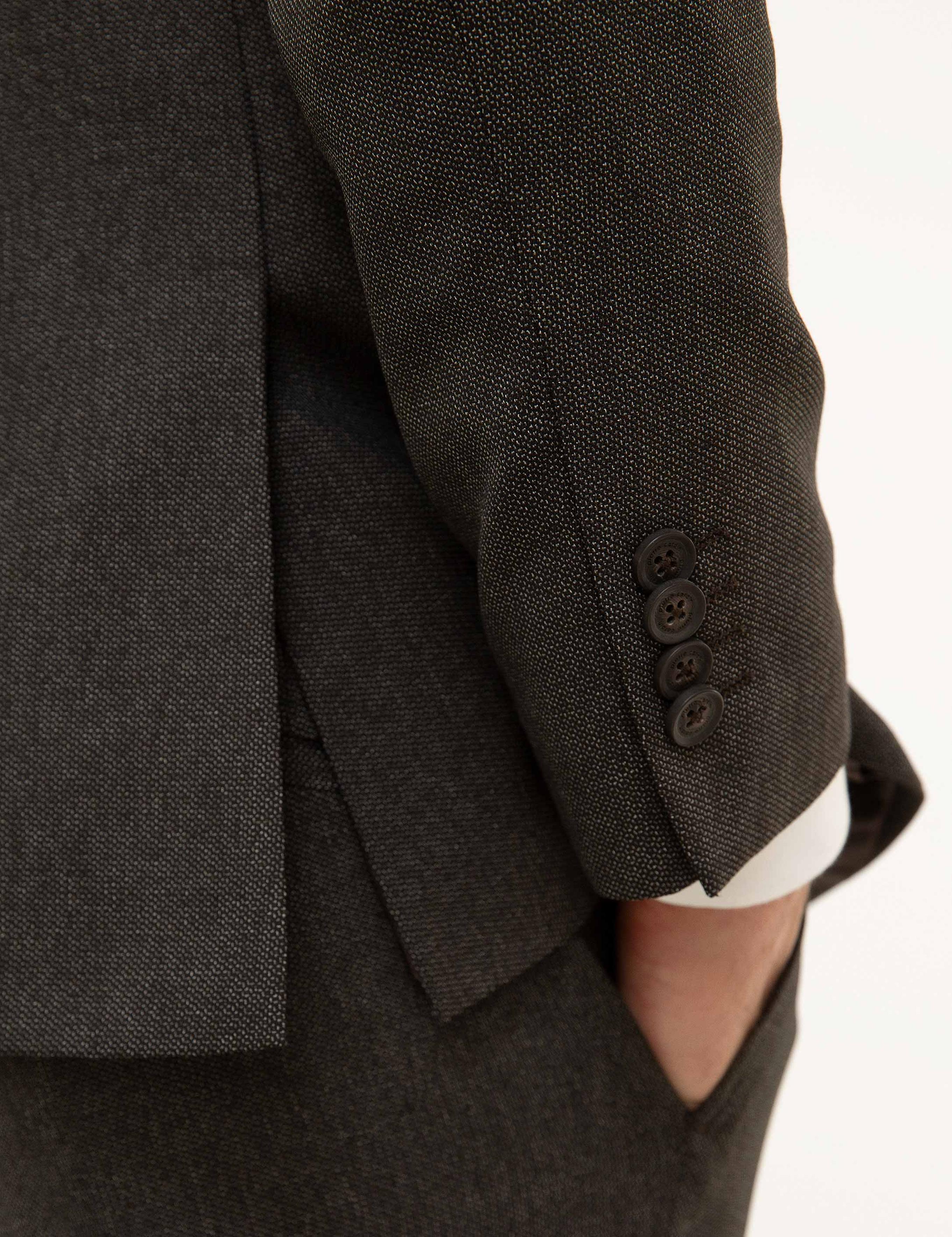 Kahverengi Slim Fit Takım Elbise