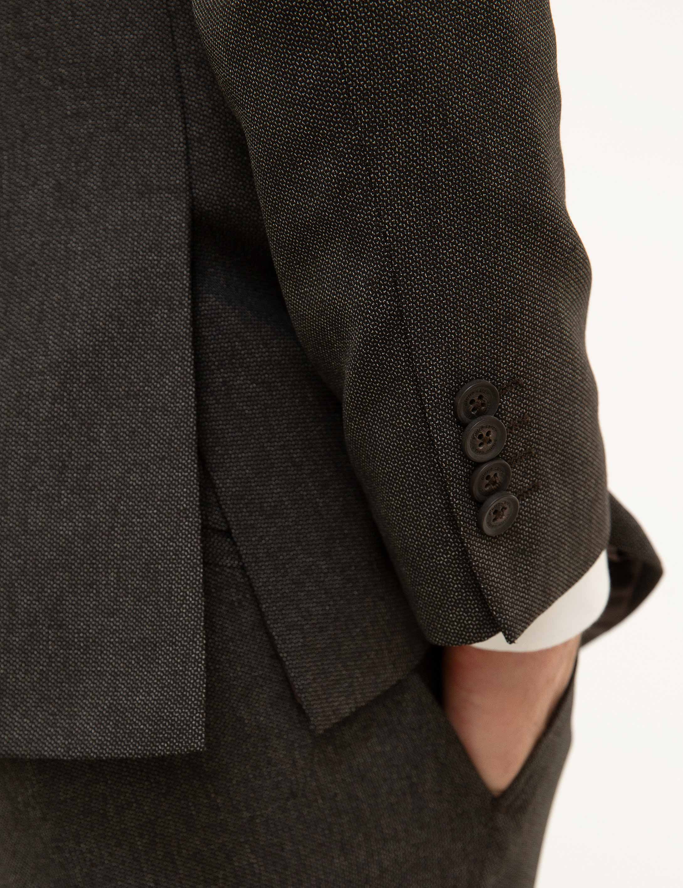 Kahverengi Slim Fit Takım Elbise - Image 5