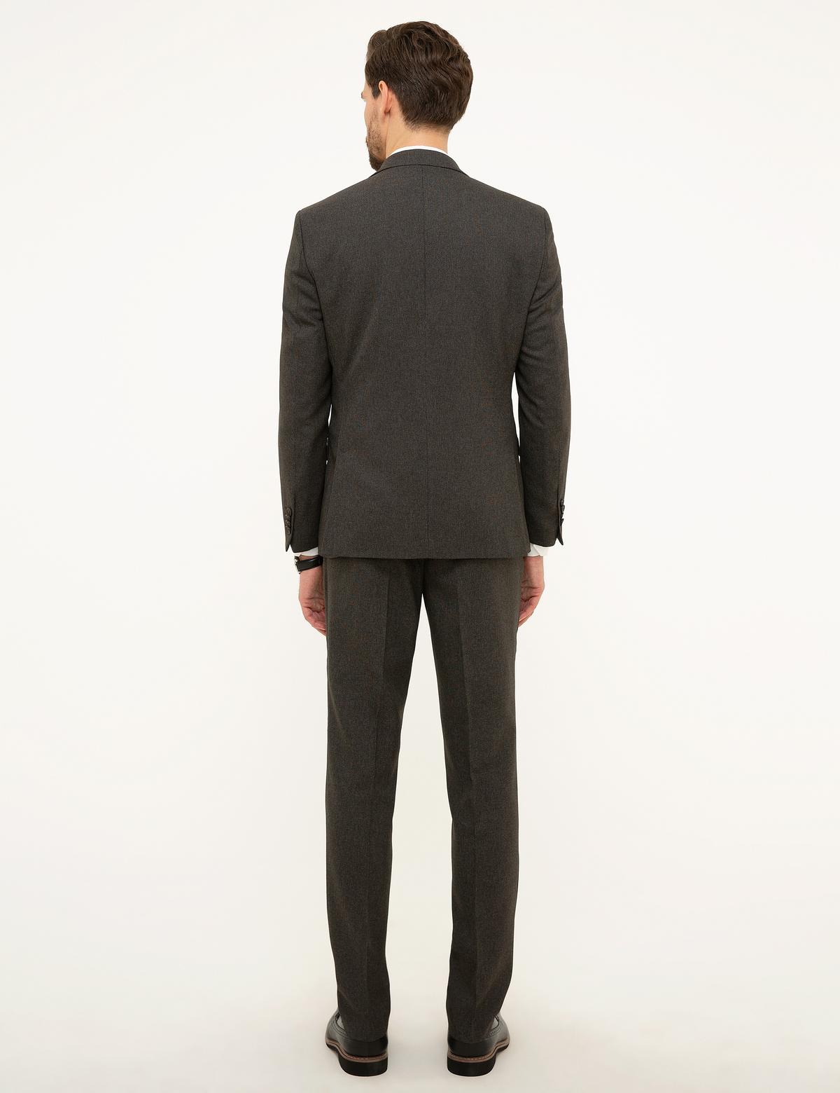 Kahverengi Slim Fit Takım Elbise - 50213478041