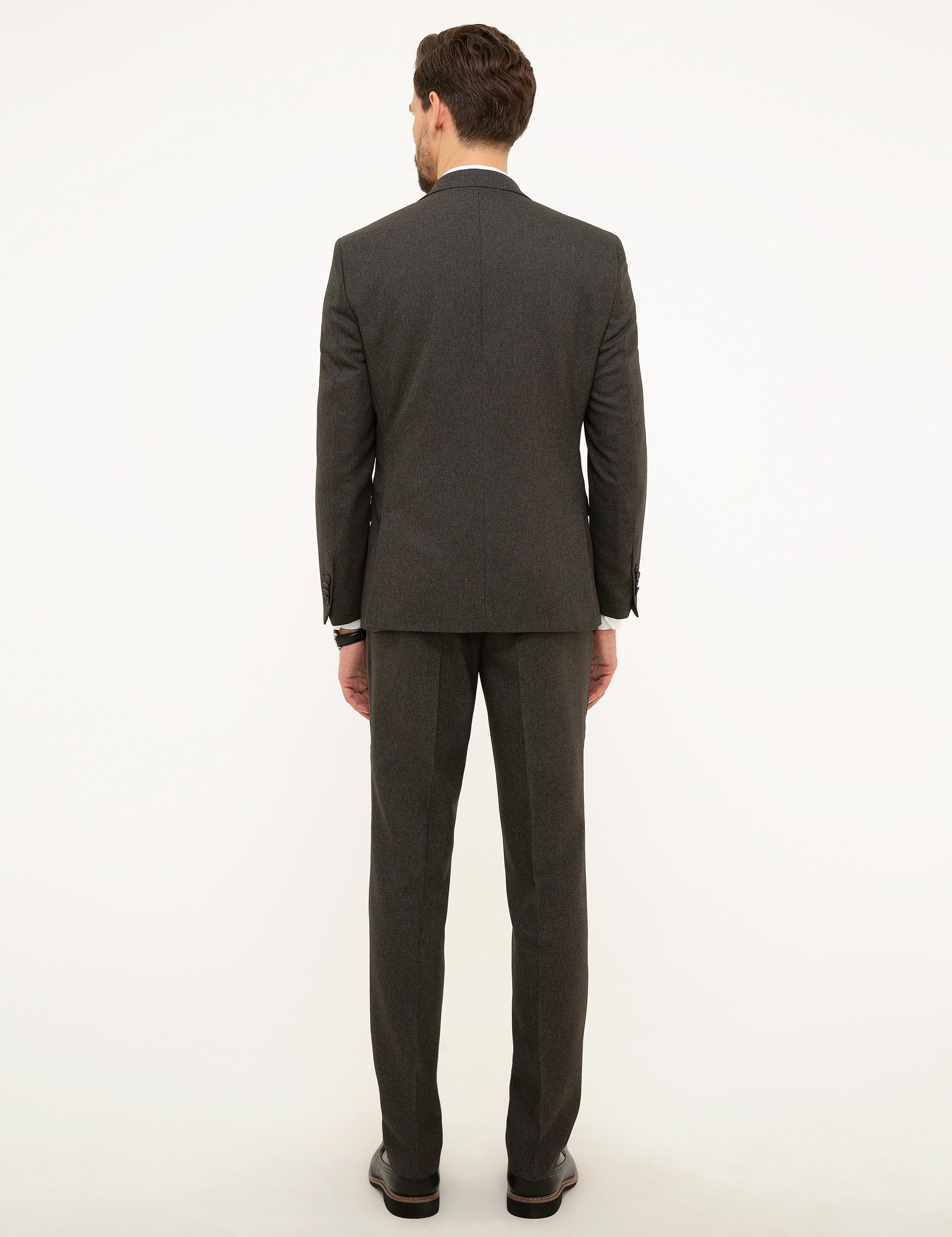 Kahverengi Slim Fit Takım Elbise