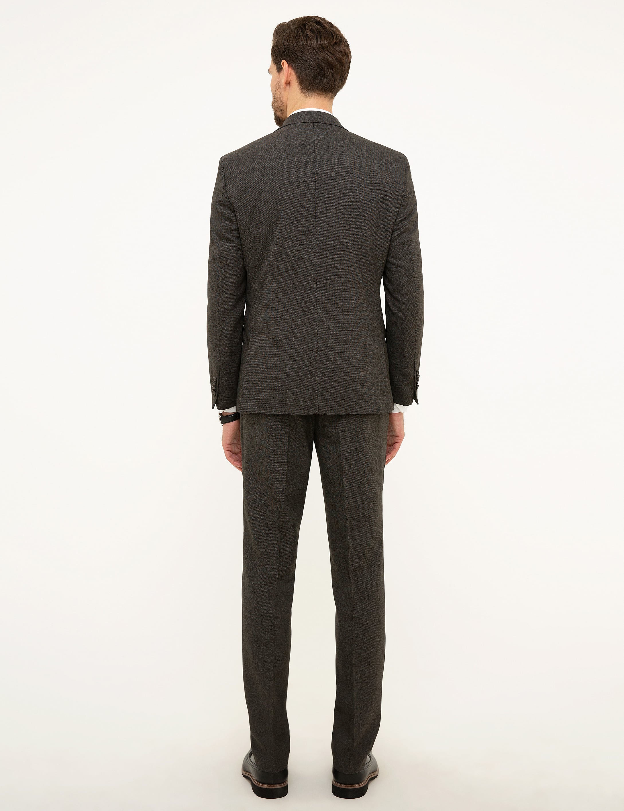 Kahverengi Slim Fit Takım Elbise - Image 4
