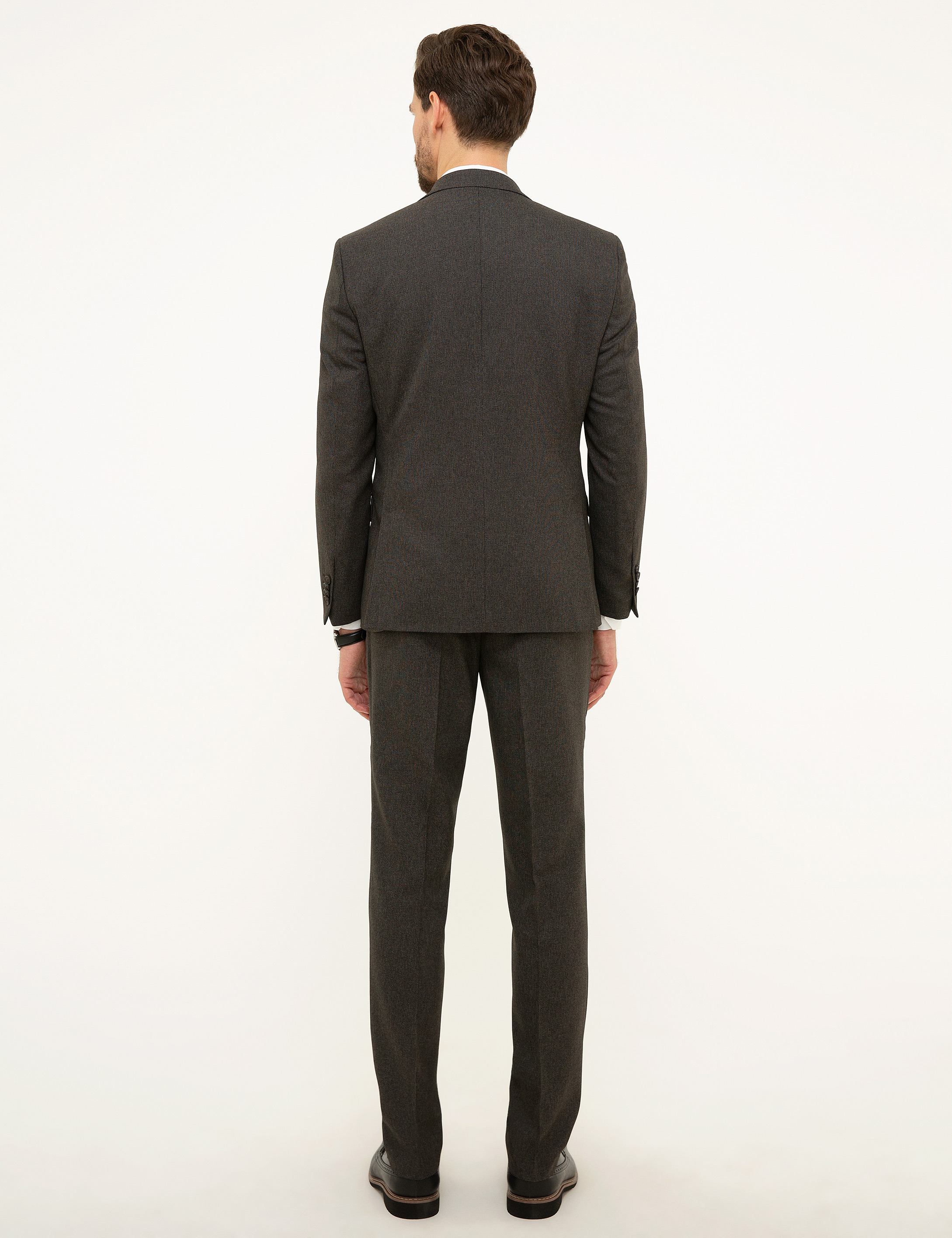 Kahverengi Slim Fit Takım Elbise