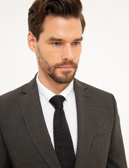 Kahverengi Slim Fit Takım Elbise - 50213478041