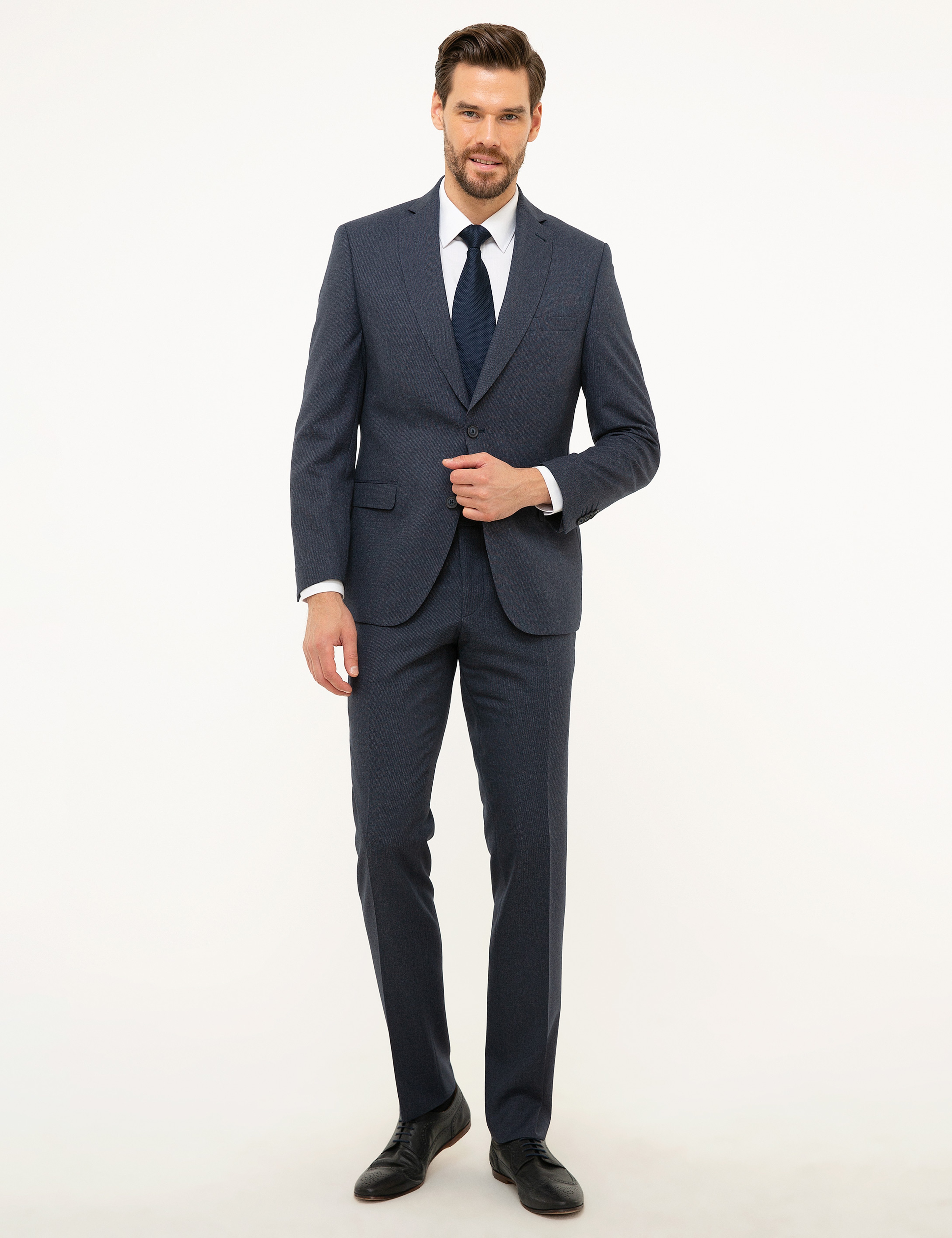 Lacivert Slim Fit Takım Elbise - Image 1