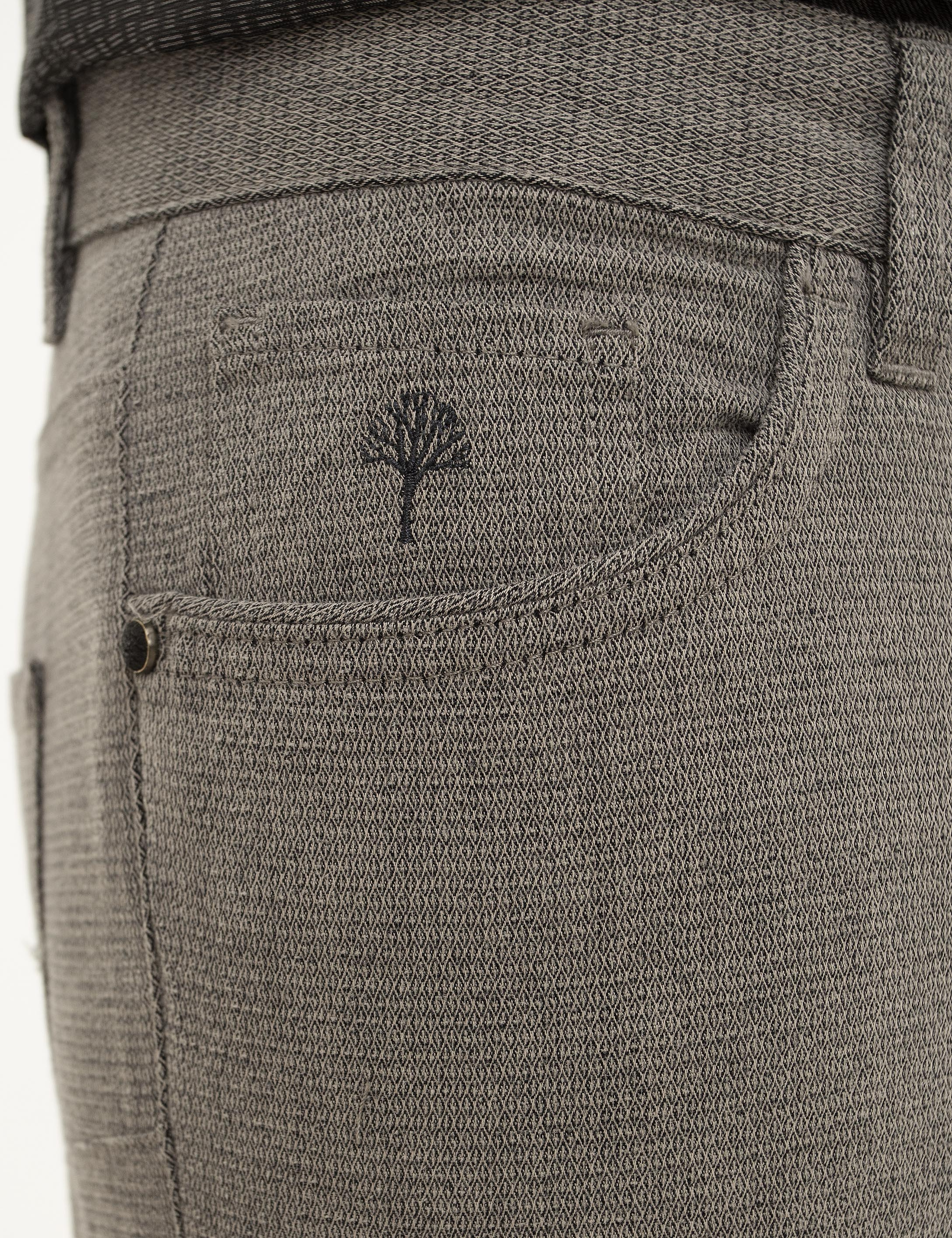 Gri Slim Fit Chino Pantolon - Image 4