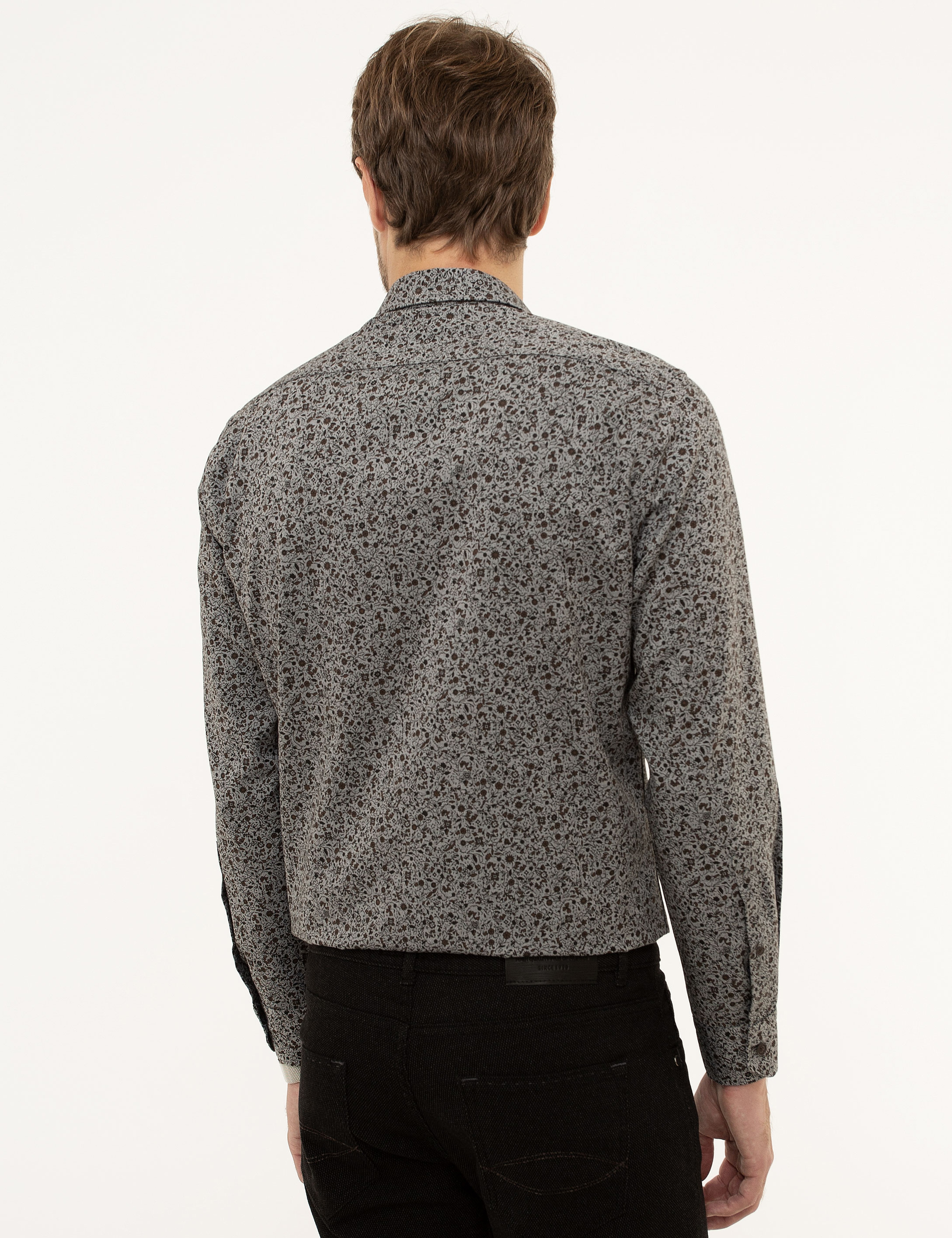 Kahverengi Slim Fit Gömlek