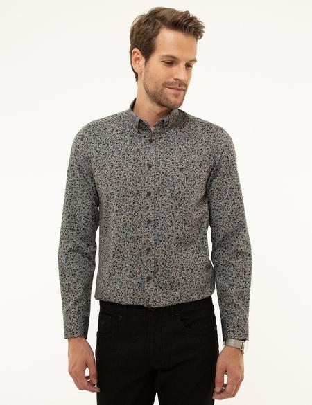 Kahverengi Slim Fit Gömlek - 50209559001