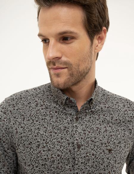 Kahverengi Slim Fit Gömlek - 50209559001