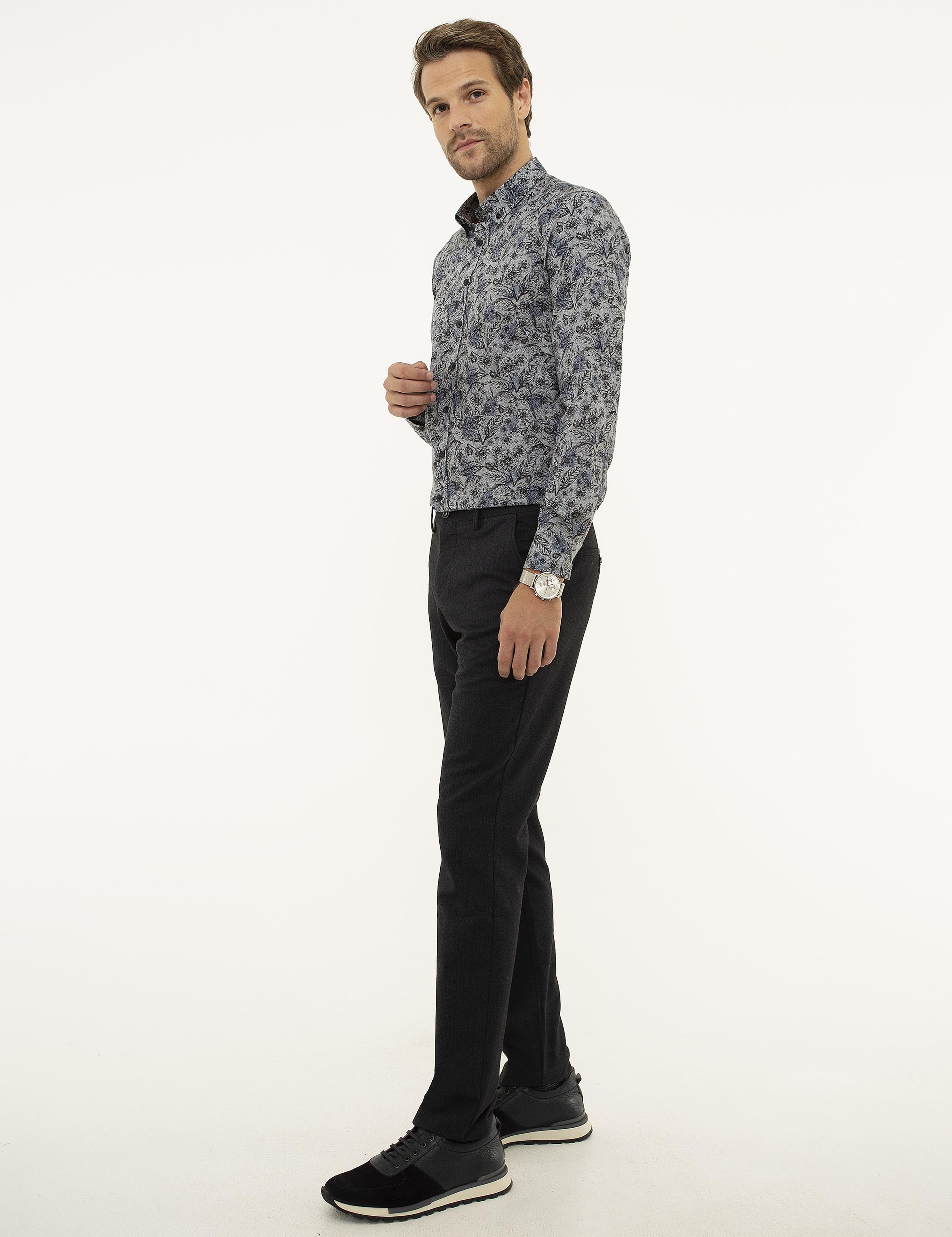 Açık Lacivert Slim Fit Kanvas Pantolon