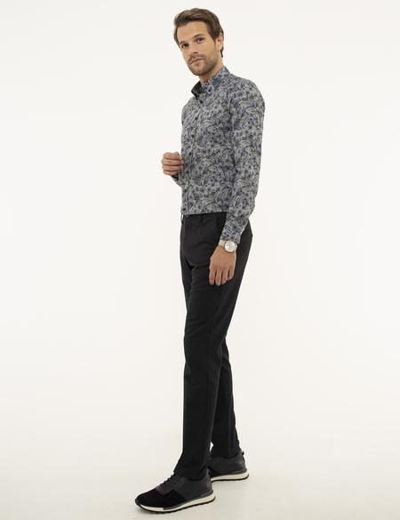 Açık Lacivert Slim Fit Kanvas Pantolon - 50209782045