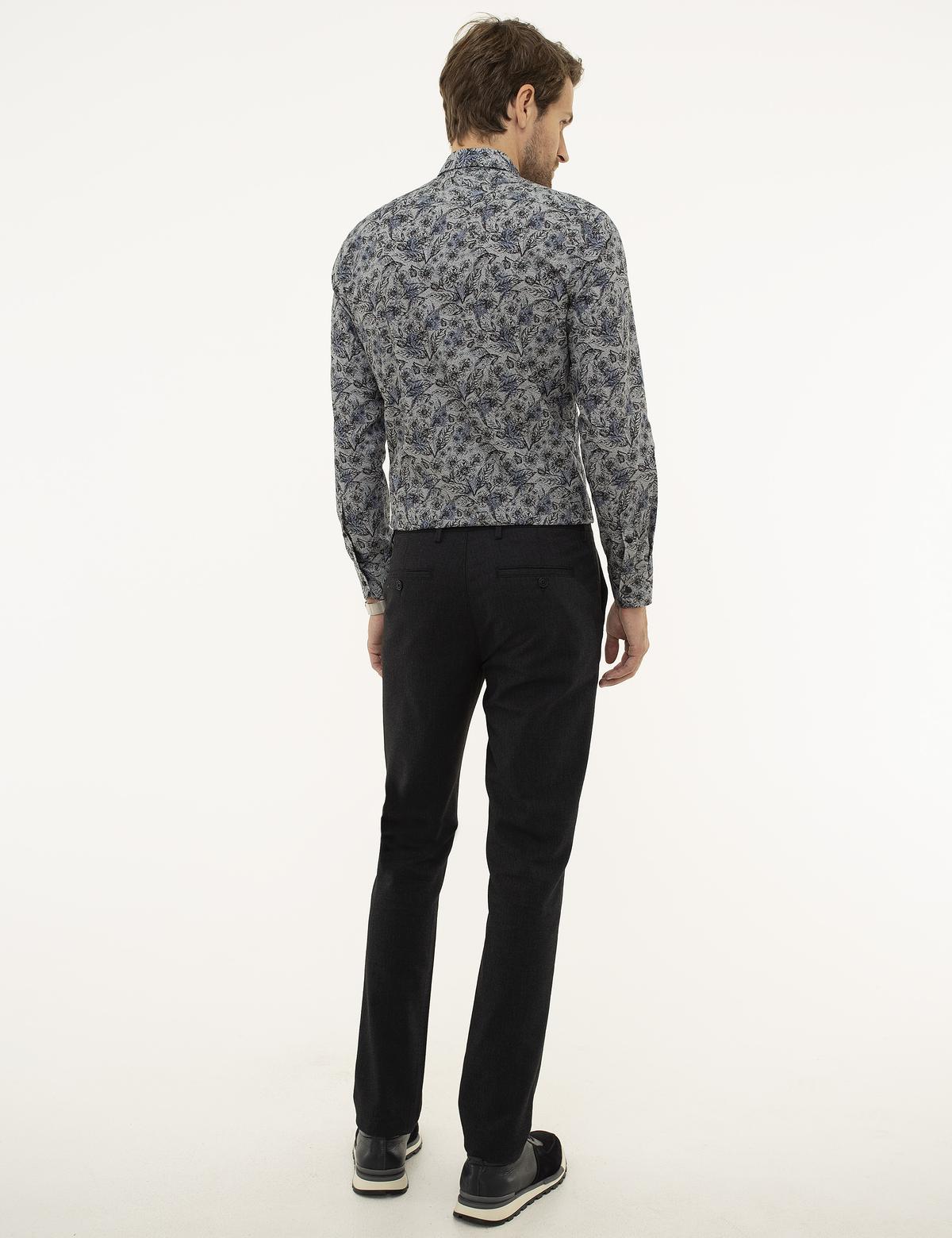 Açık Lacivert Slim Fit Kanvas Pantolon - 50209782045