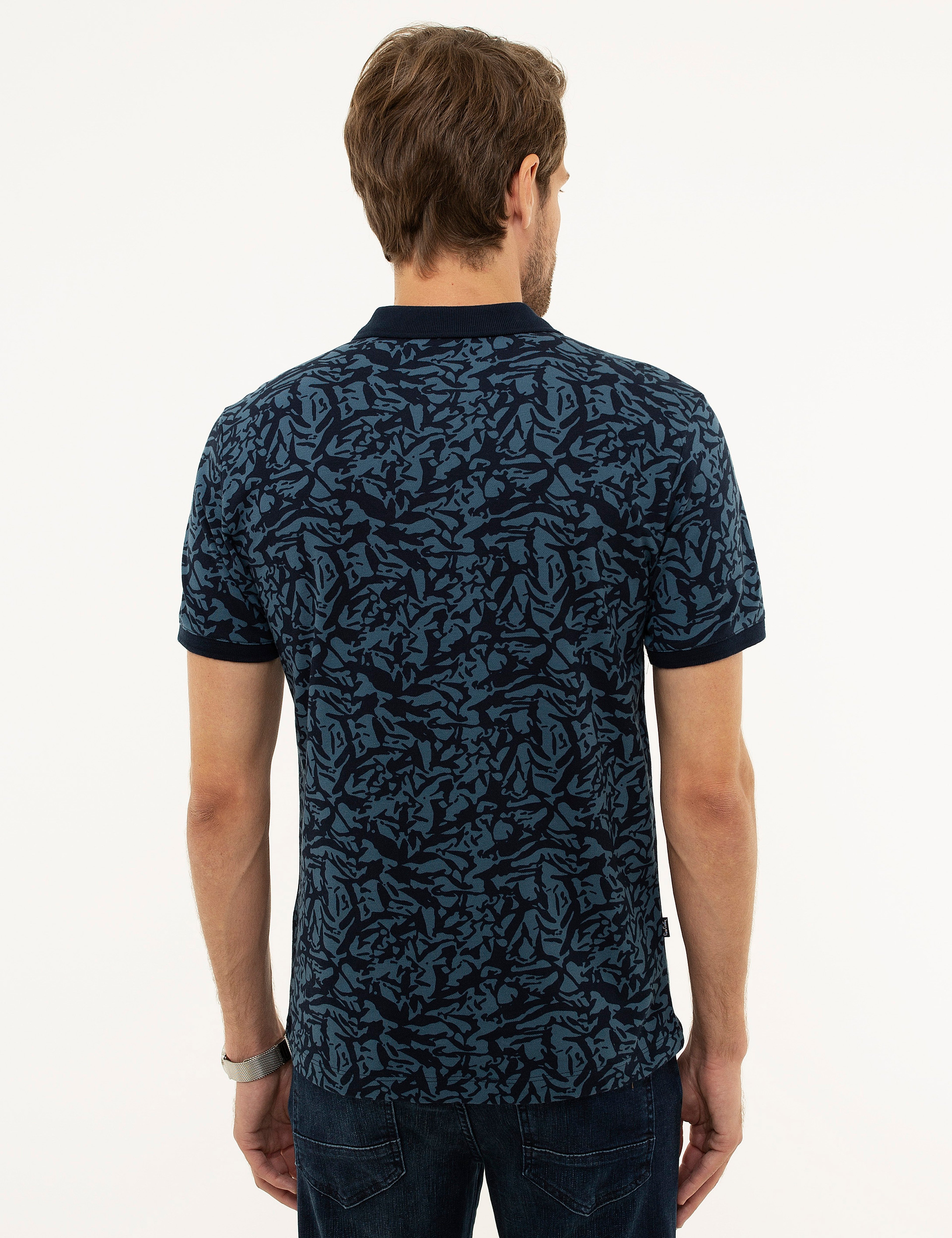 Lacivert Slim Fit Polo Yaka T-Shirt - Image 3