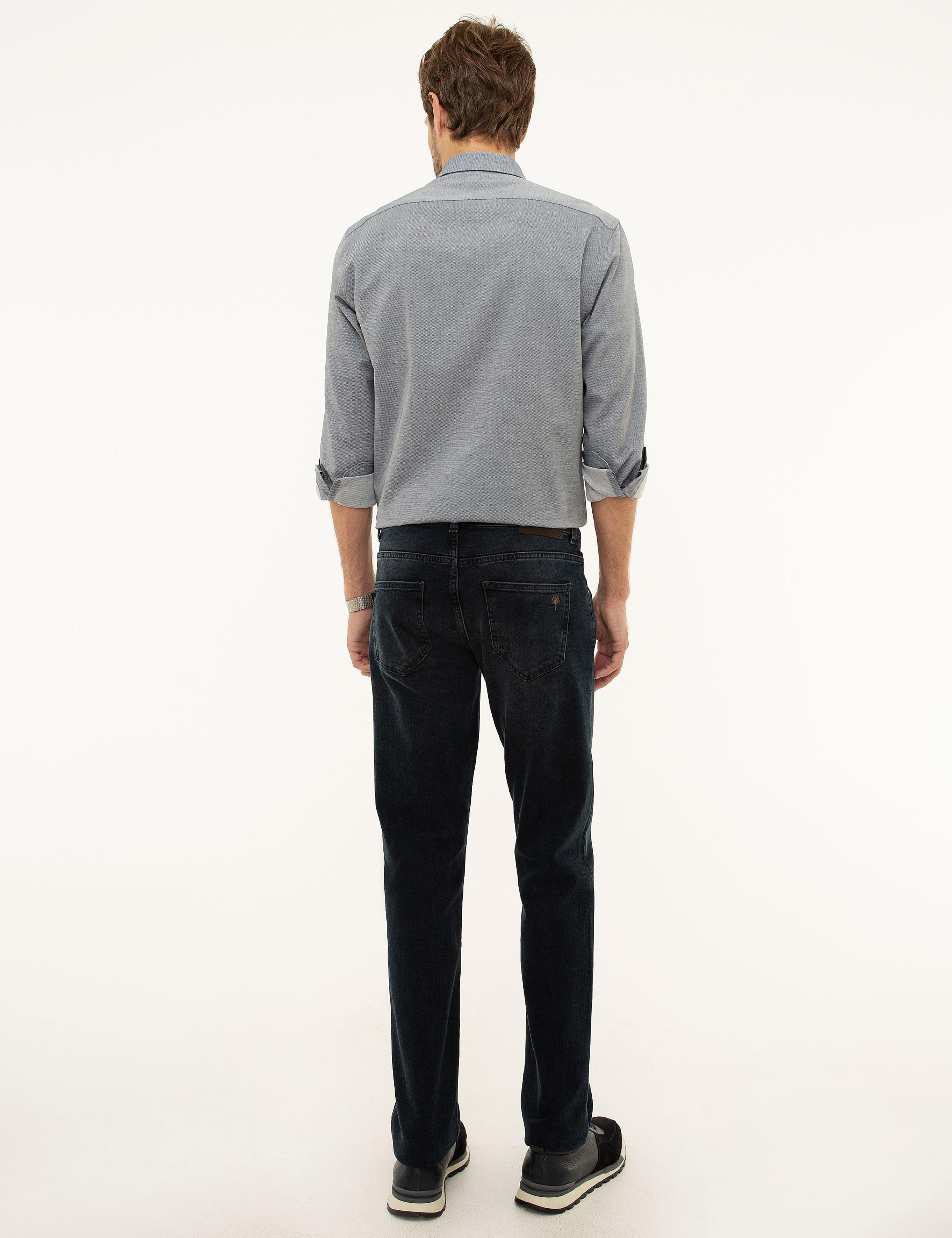 Petrol Straight Fit Denim Pantolon