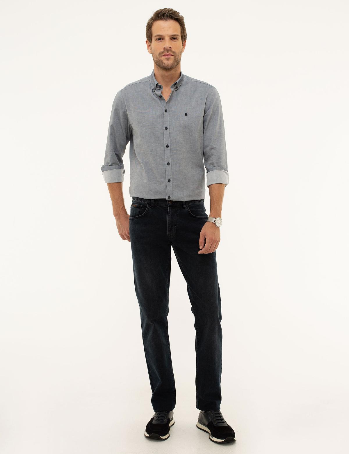 Petrol Straight Fit Denim Pantolon