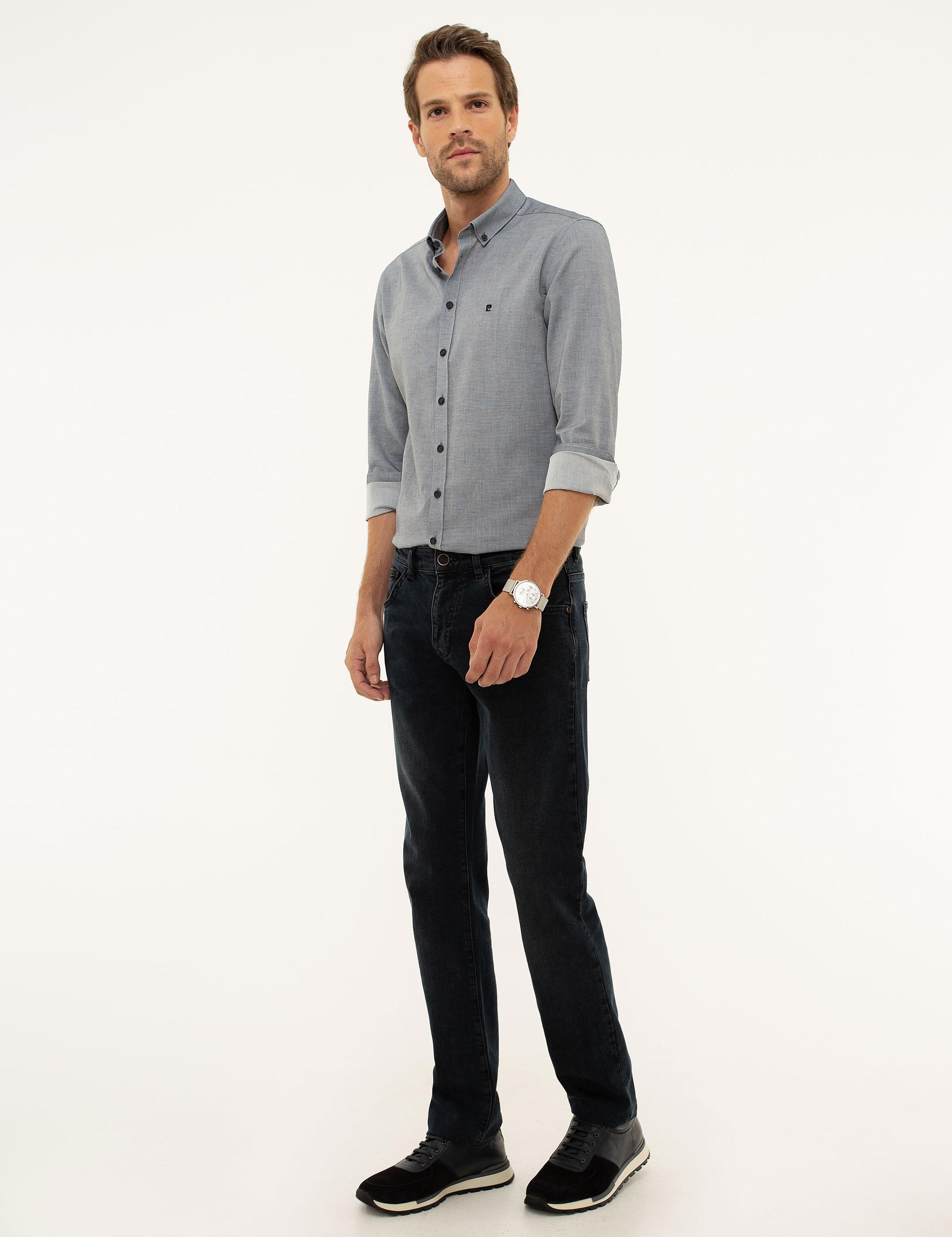 Petrol Straight Fit Denim Pantolon