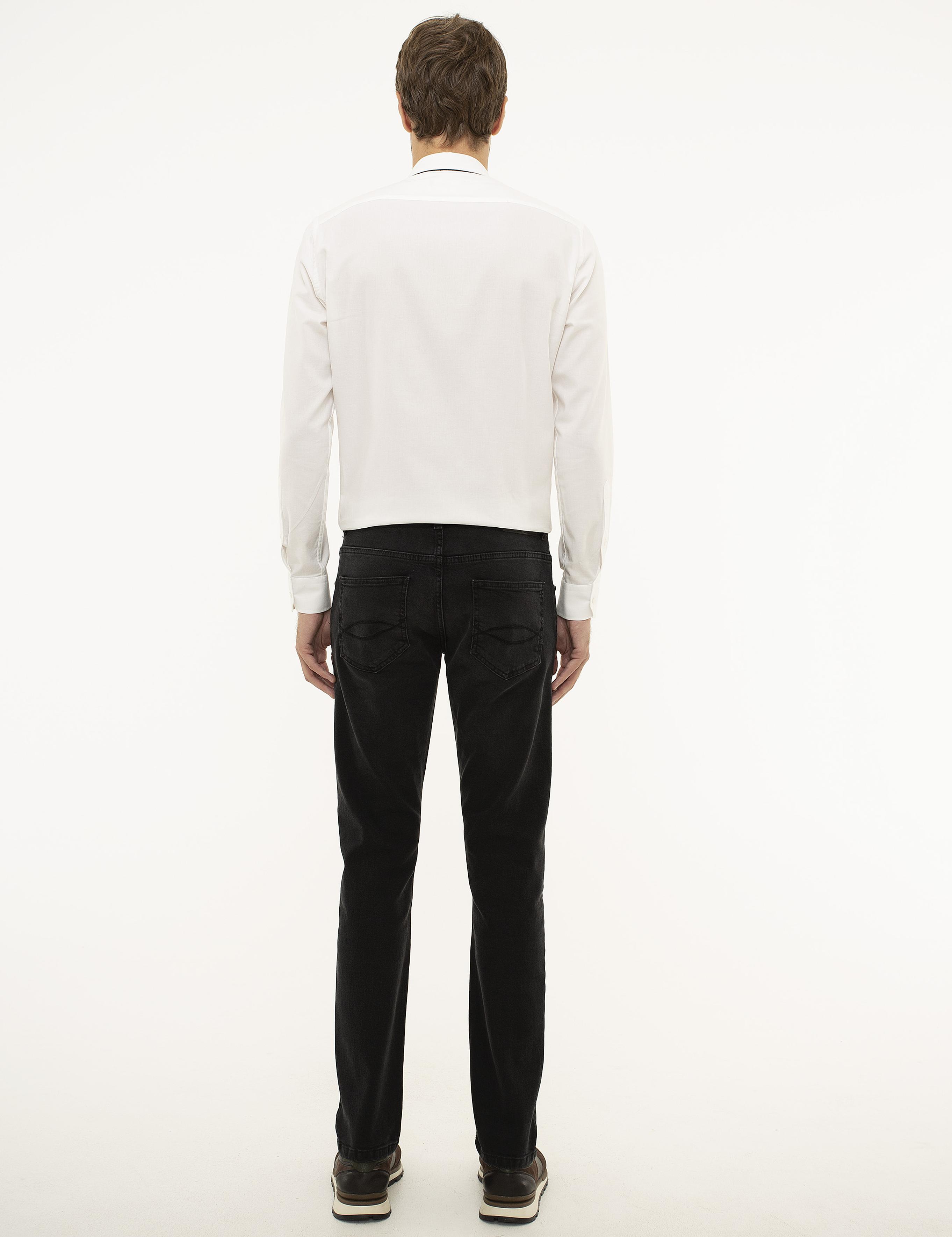 Antrasit Slim Fit Denim Pantolon