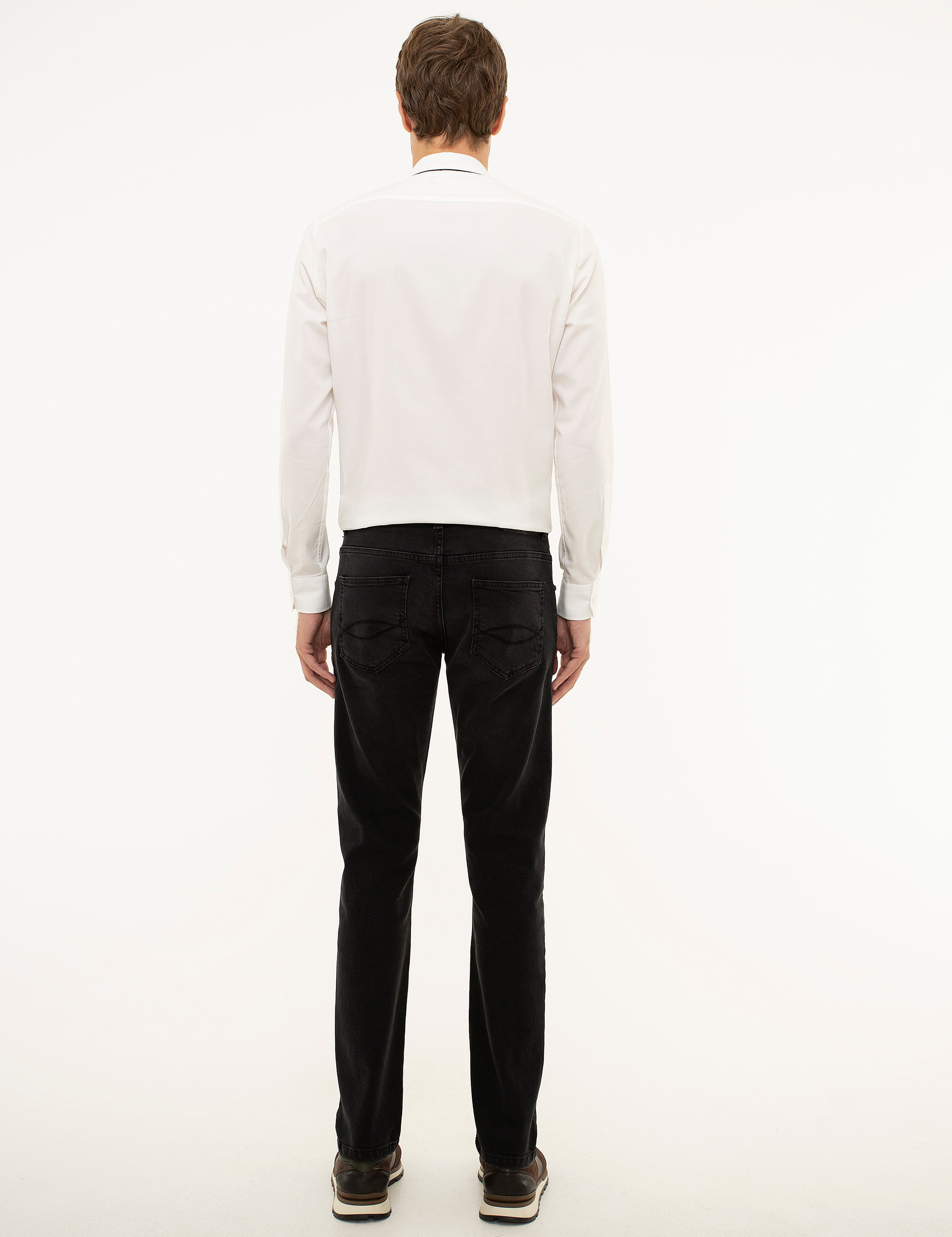 Antrasit Slim Fit Denim Pantolon