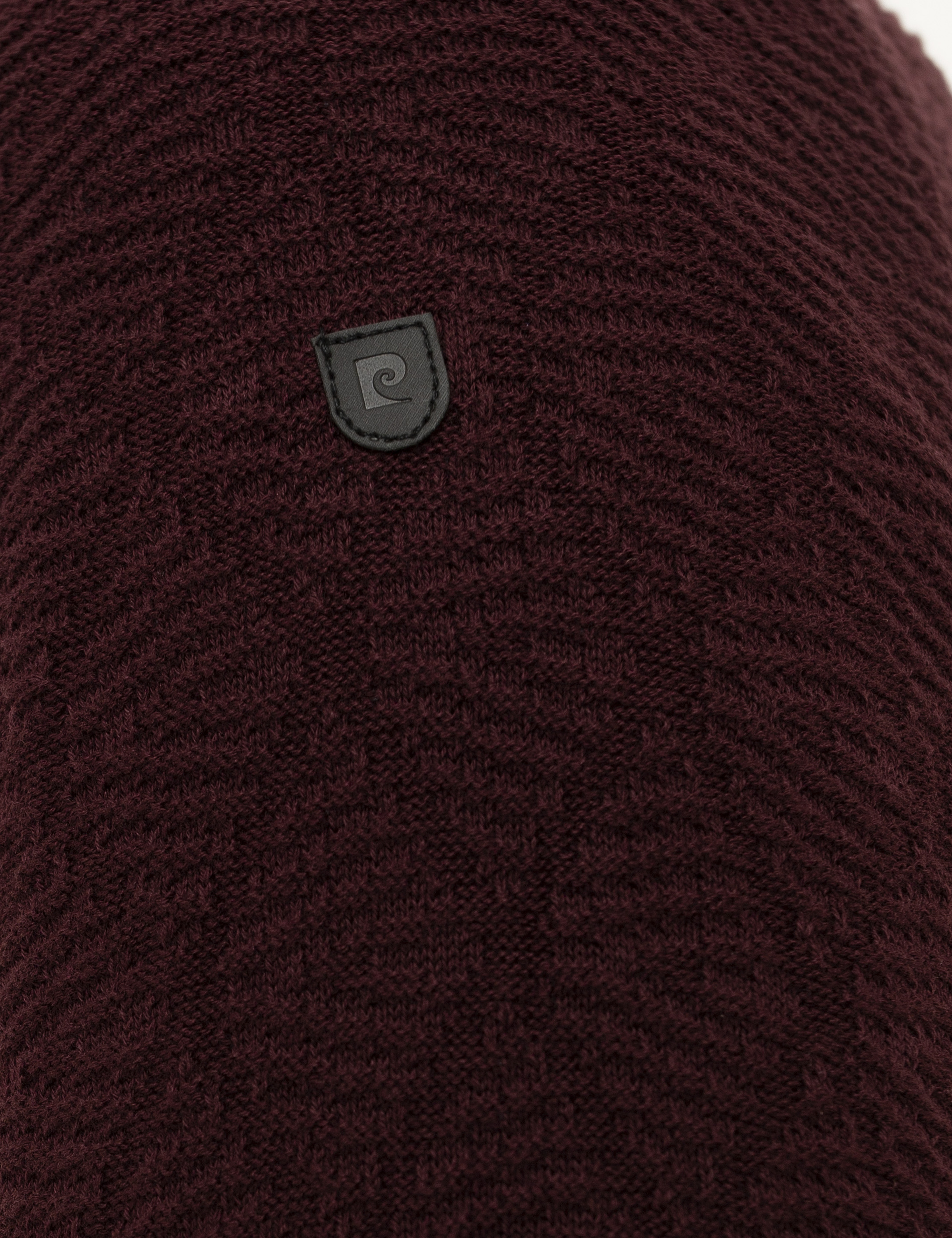 Bordo Slim Fit Bisiklet Yaka Triko Kazak