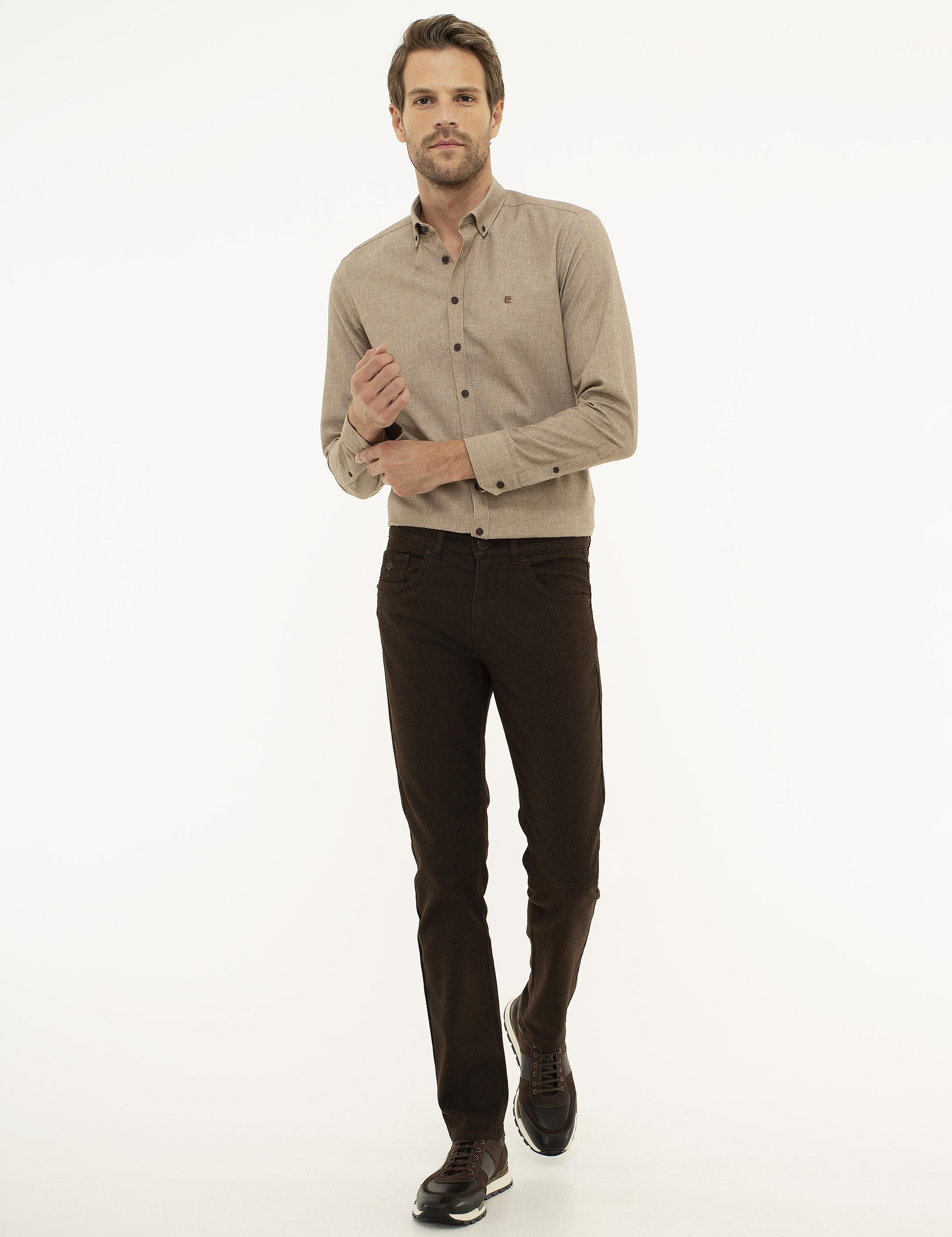Kahverengi Slim Fit Chino Pantolon