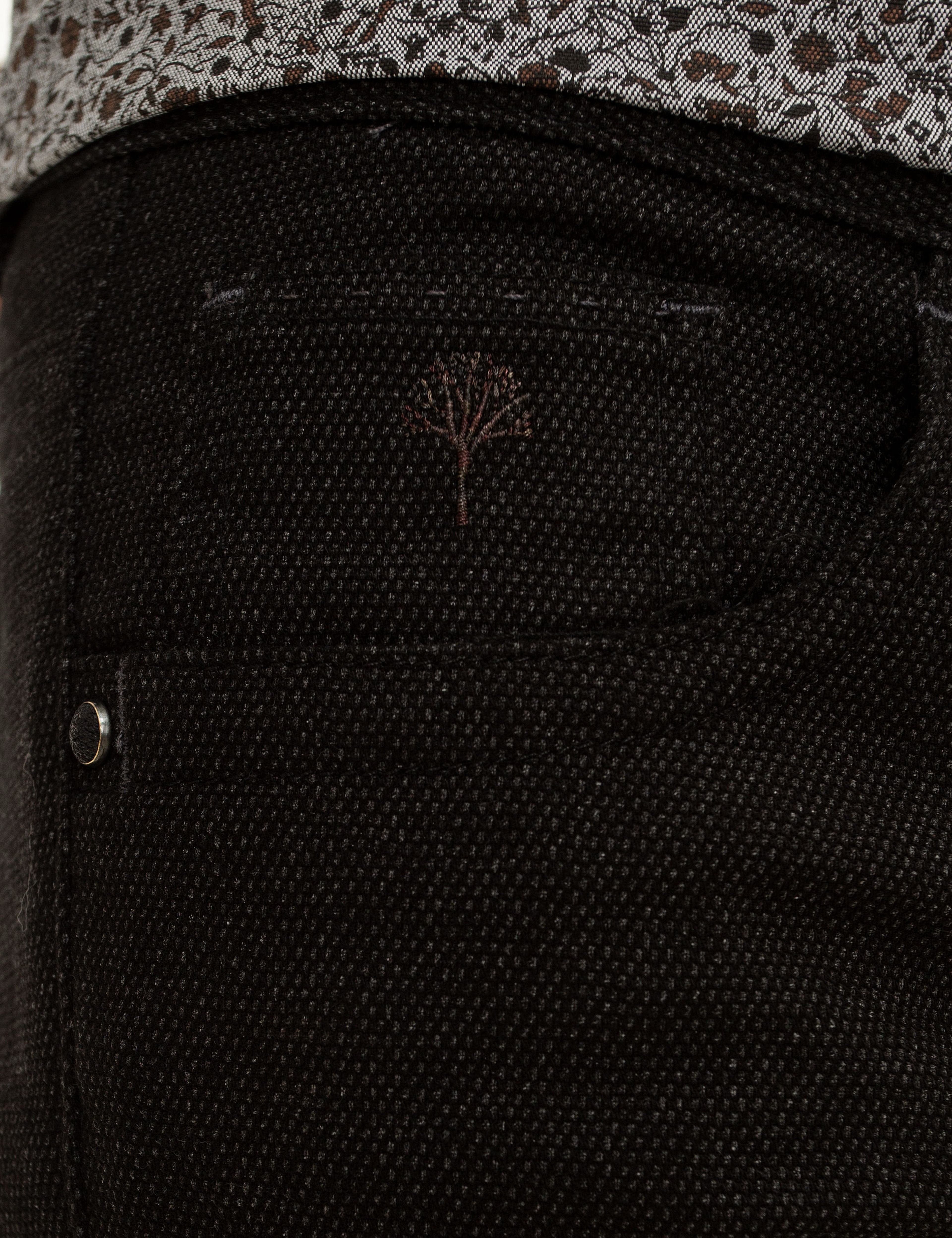 Siyah Slim Fit Chino Pantolon - Image 4