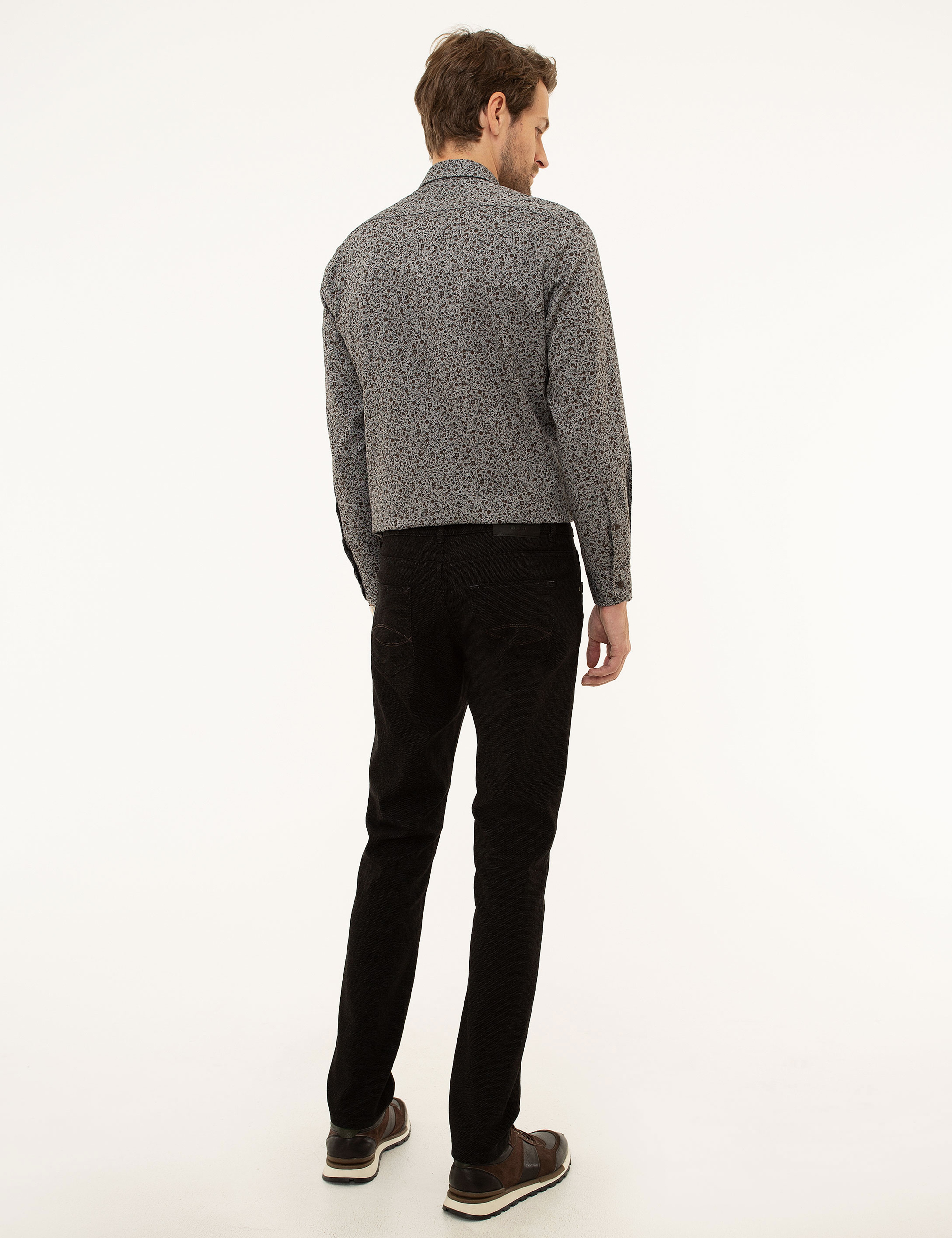 Siyah Slim Fit Chino Pantolon