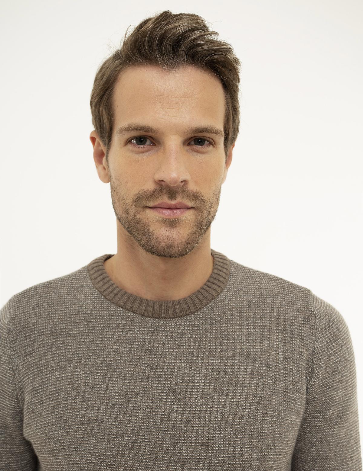 Açık Gri Slim Fit Kazak - 50208942008