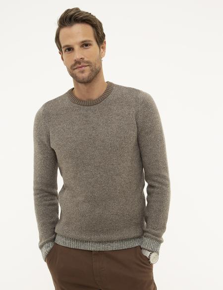 Açık Gri Slim Fit Kazak - 50208942008