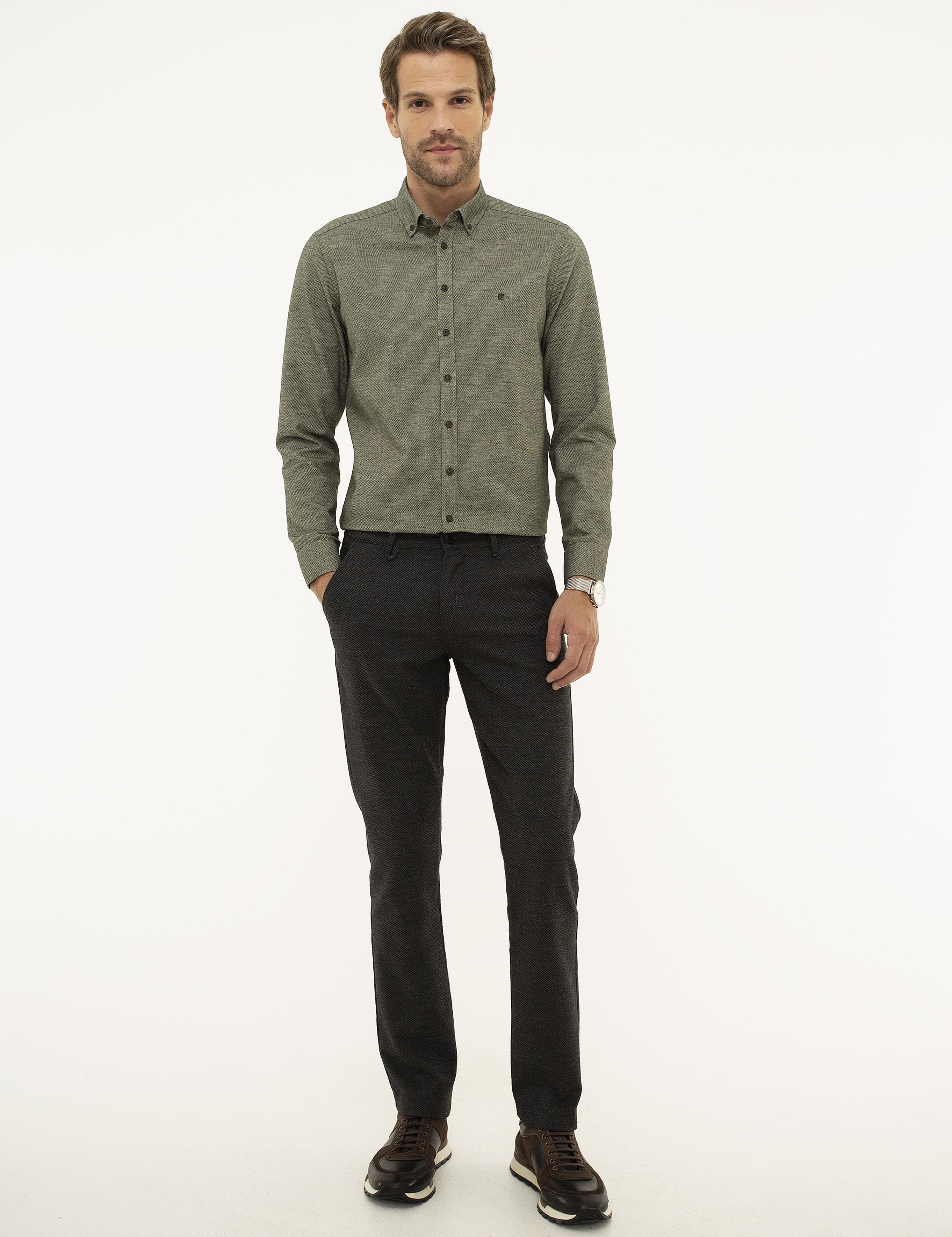 Antrasit Gri Slim Fit Chino Pantolon