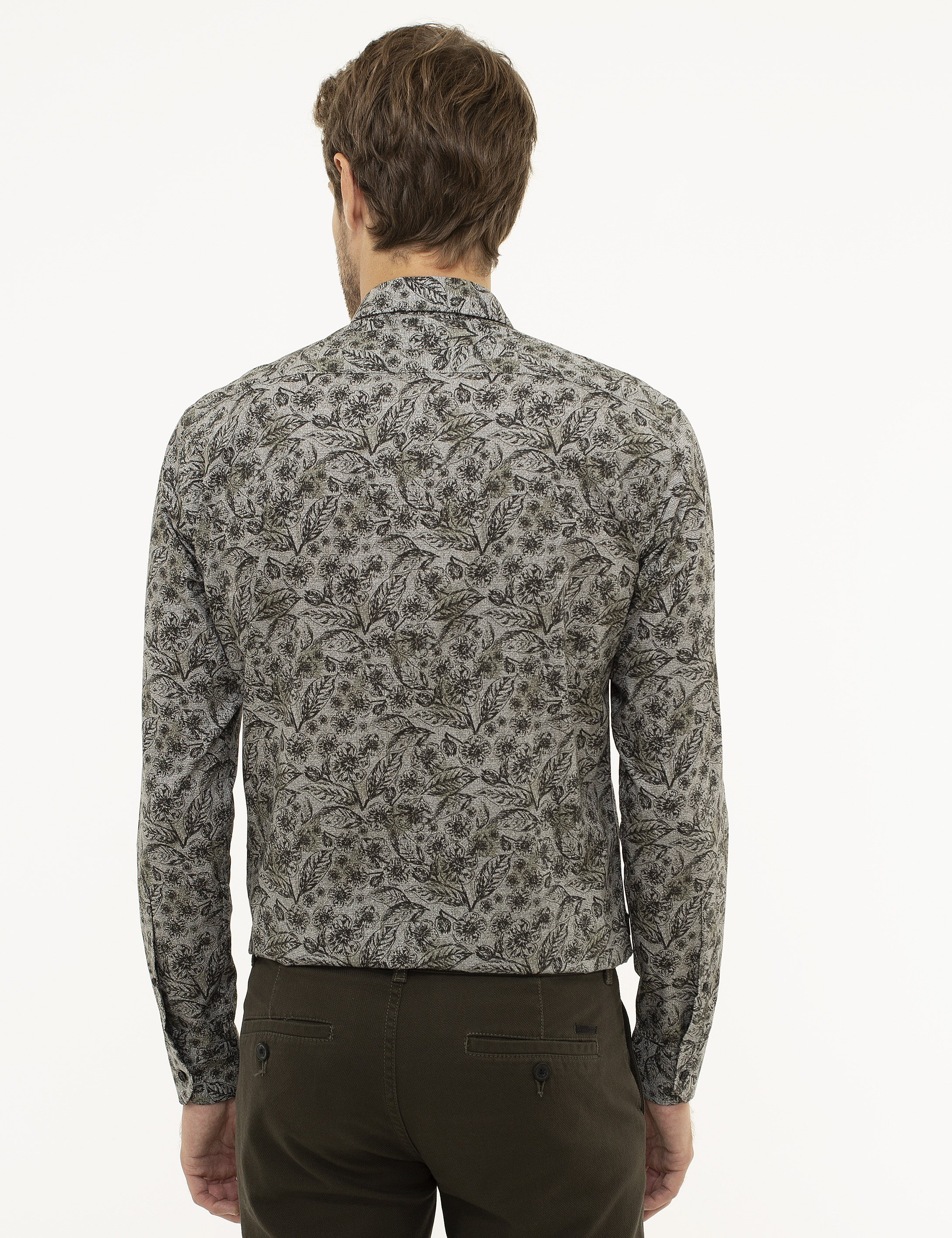 Siyah Slim Fit Uzun Kollu Gömlek