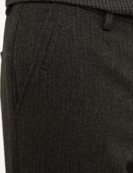 Kahverengi Slim Fit Kanvas Pantolon - 50209782035
