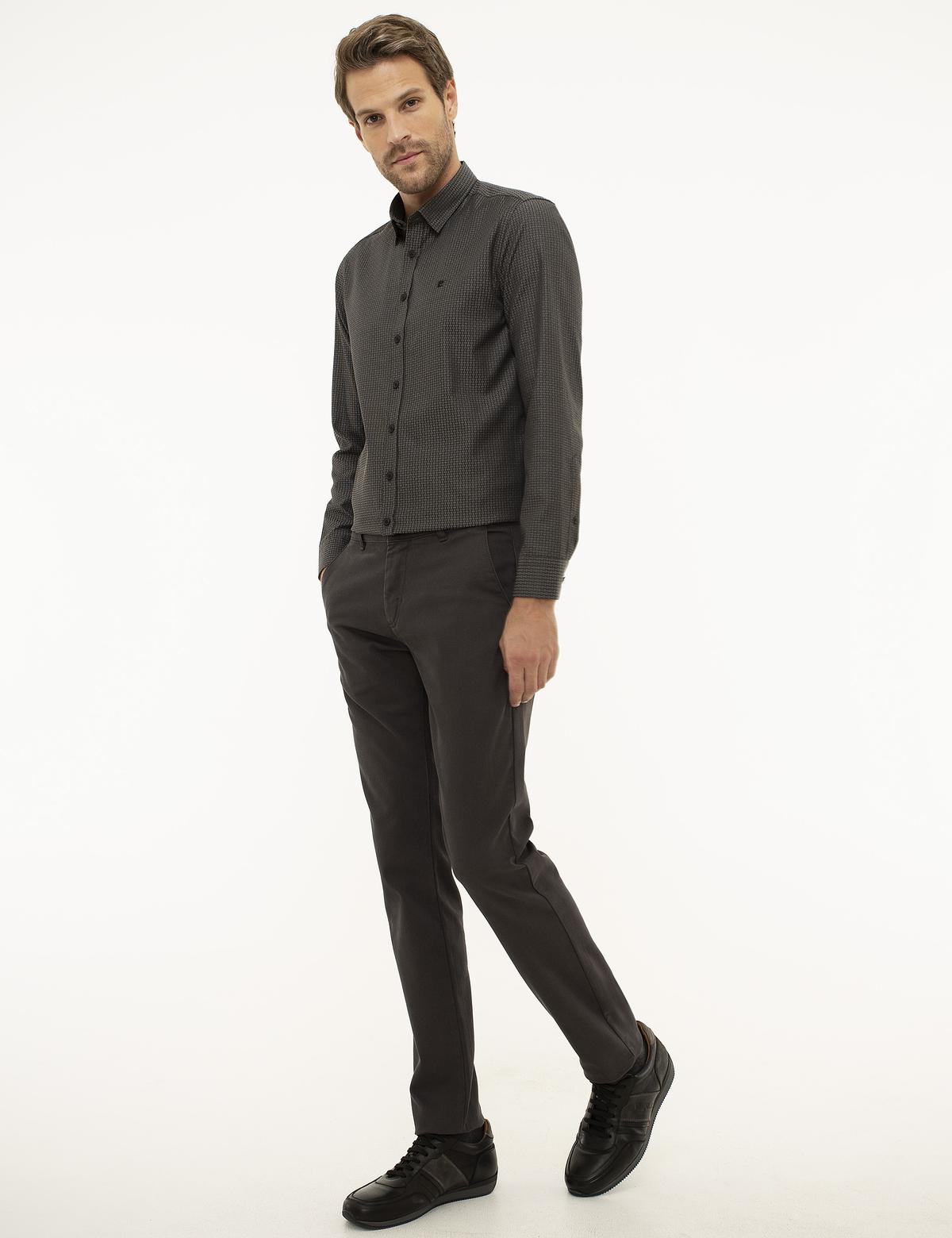 Antrasit Slim Fit Kanvas Pantolon - 50210113088