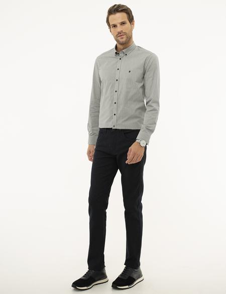 Lacivert Slim Fit Chino Pantolon - 50213634056
