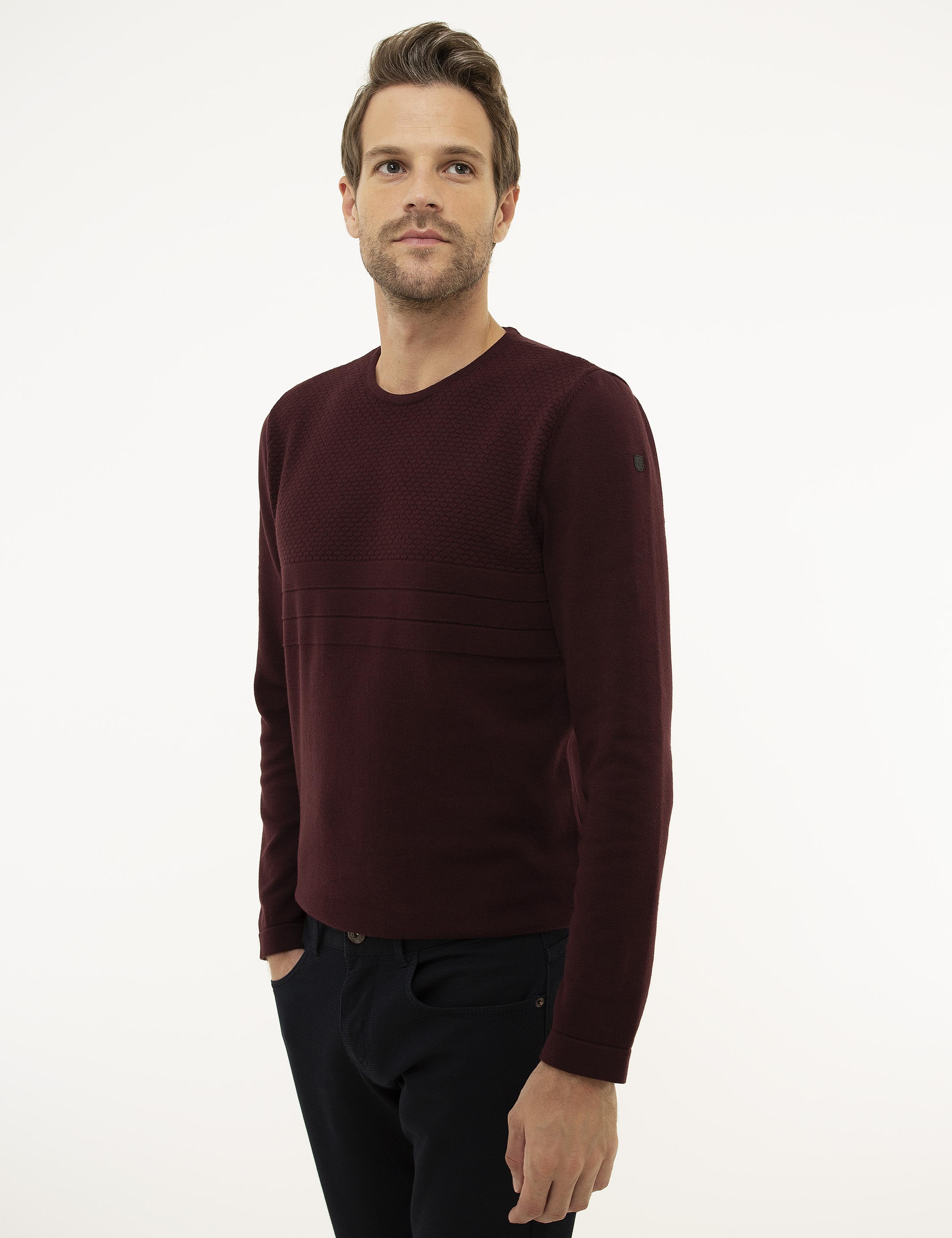 Bordo Slim Fit Kazak