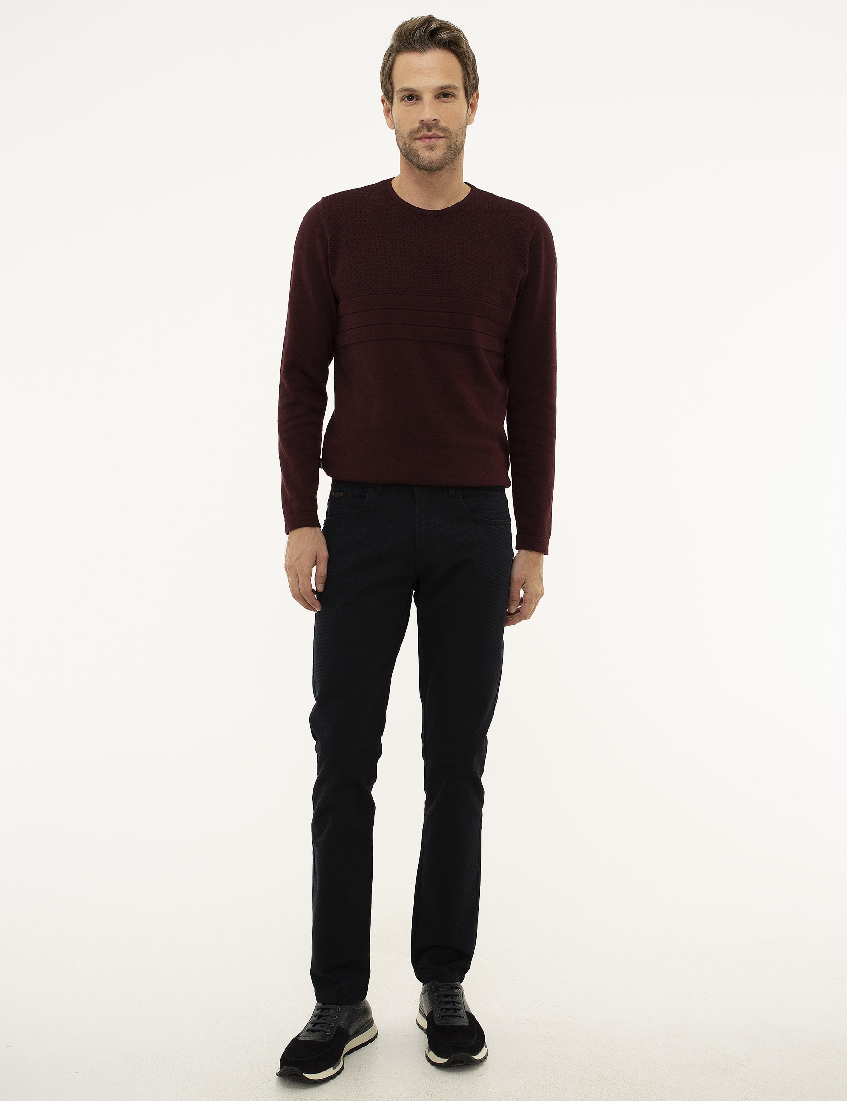 Bordo Slim Fit Kazak