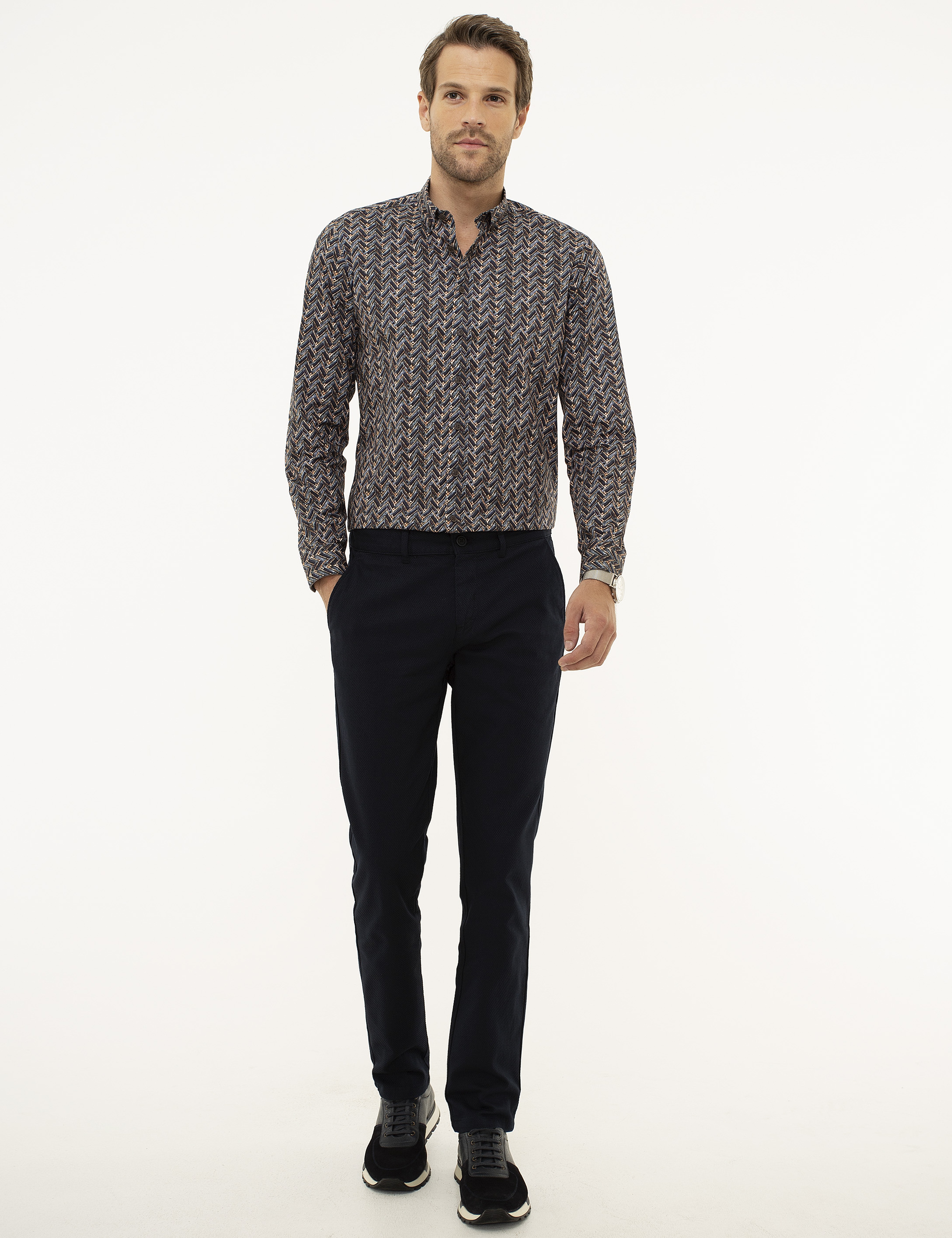 Lacivert Slim Fit Gömlek