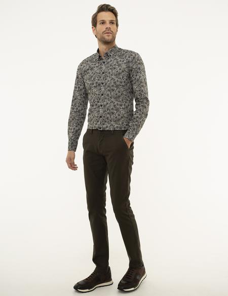 Haki Slim Fit Kanvas Pantolon - 50209800120