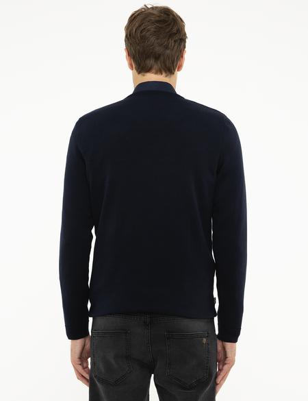 Koyu Lacivert Slim Fit Kazak - 50210609041